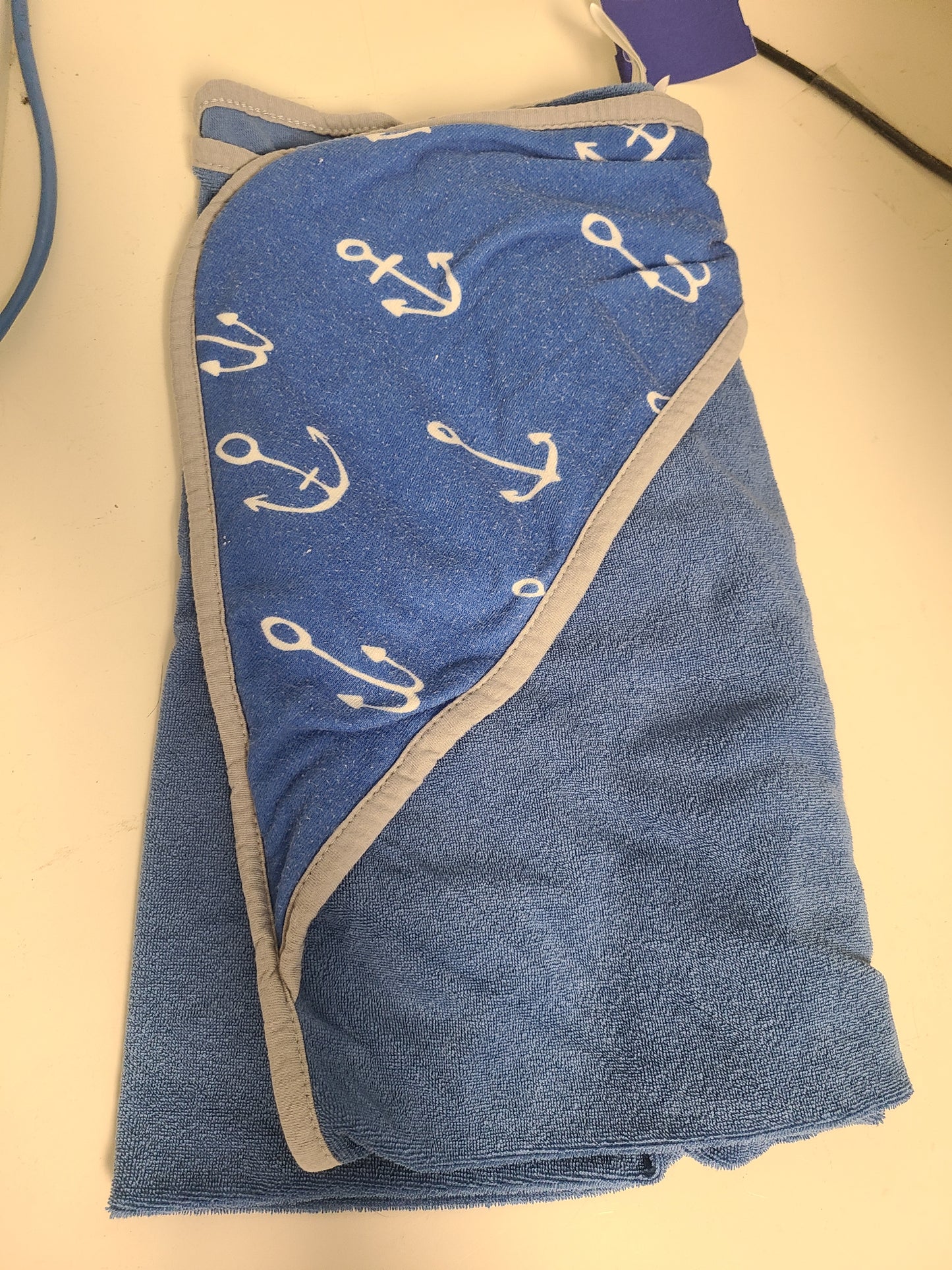 Blue/White Anchor Cloud Island Towel
