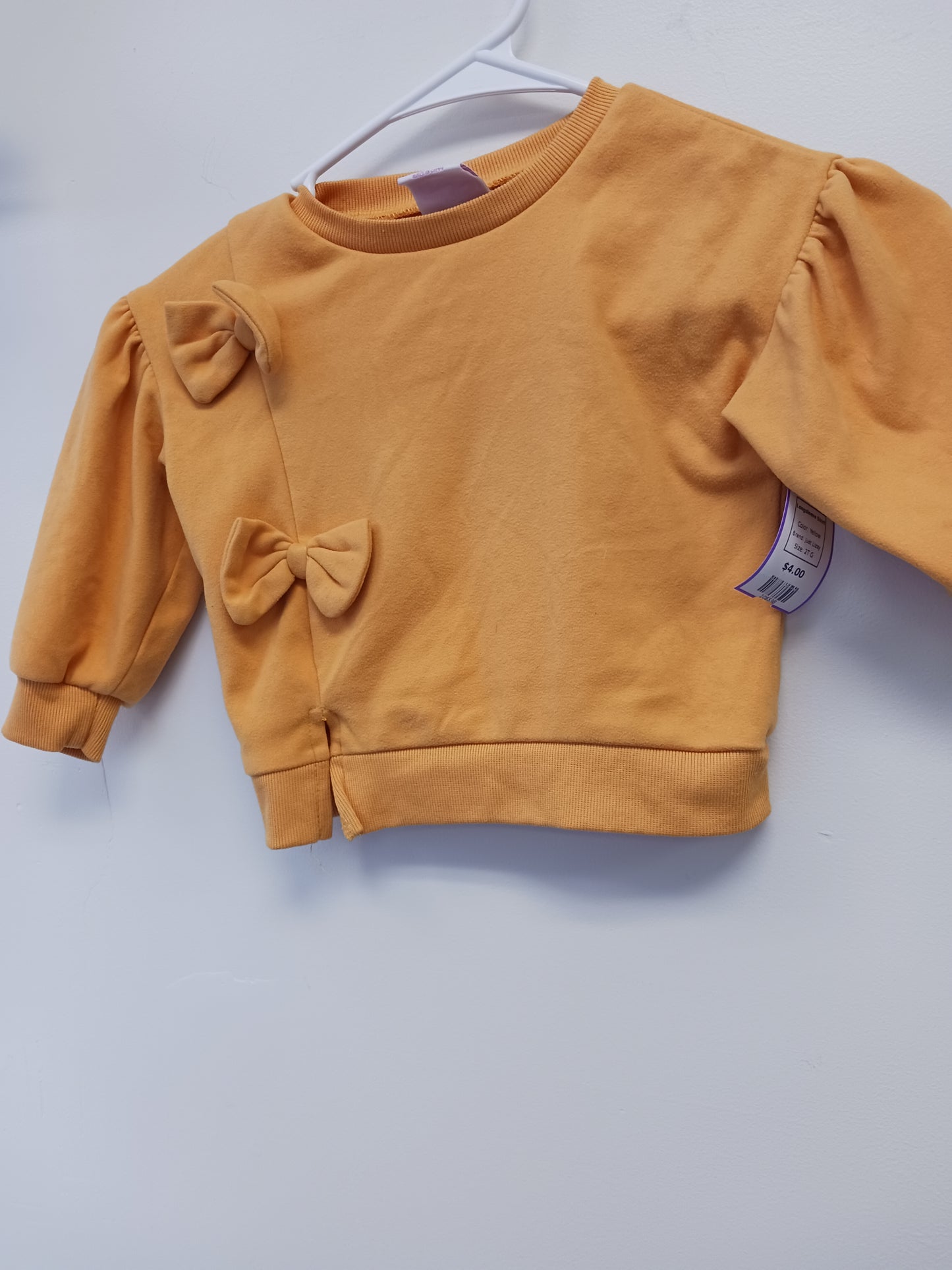 Yellow Just Lizzy Longsleeve Shirt, 2T G