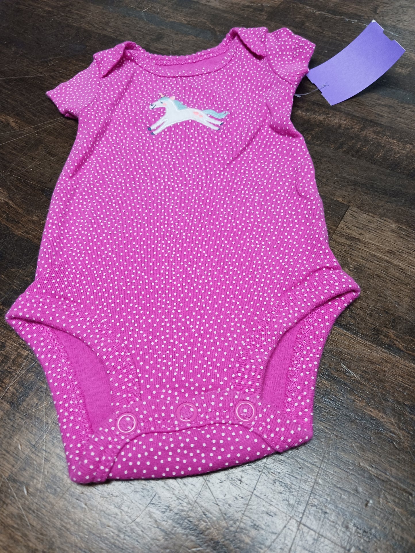 Purple Unicorn Carters Onesie, NB G