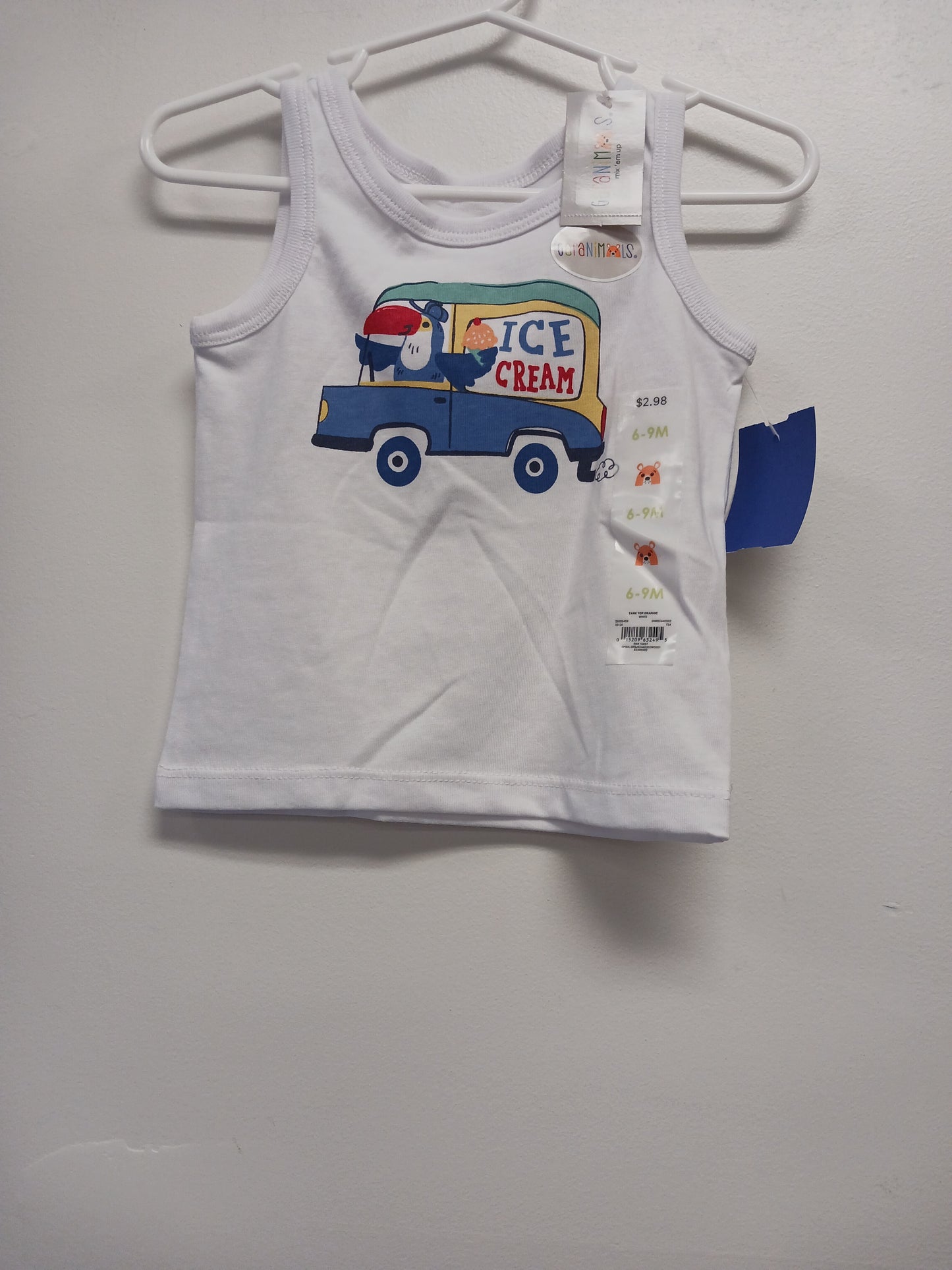 white Garanimals Ice Cream truck tank top 6/9m, 6M B