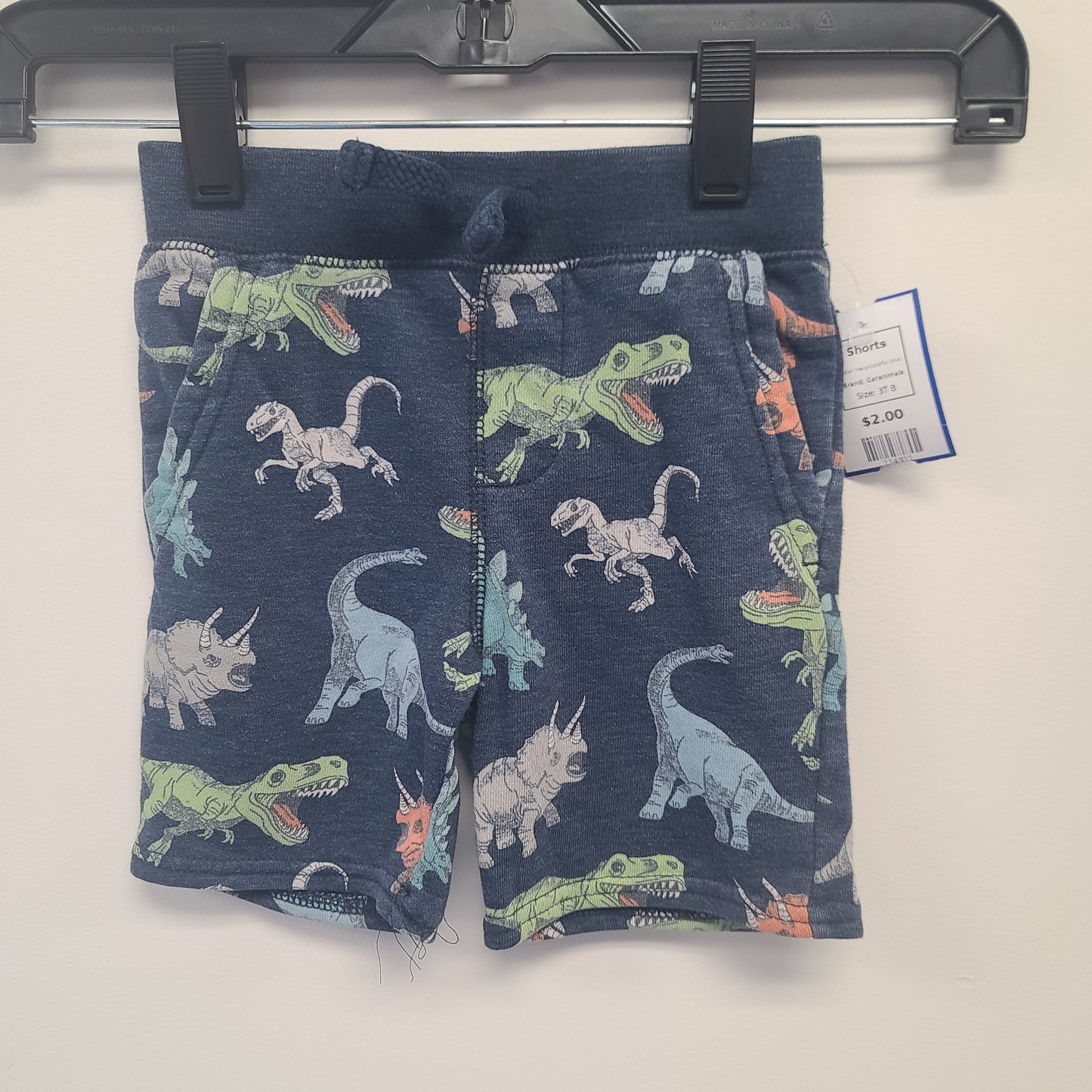 Navy/Colorful Dino Garanimals Shorts, 3T B