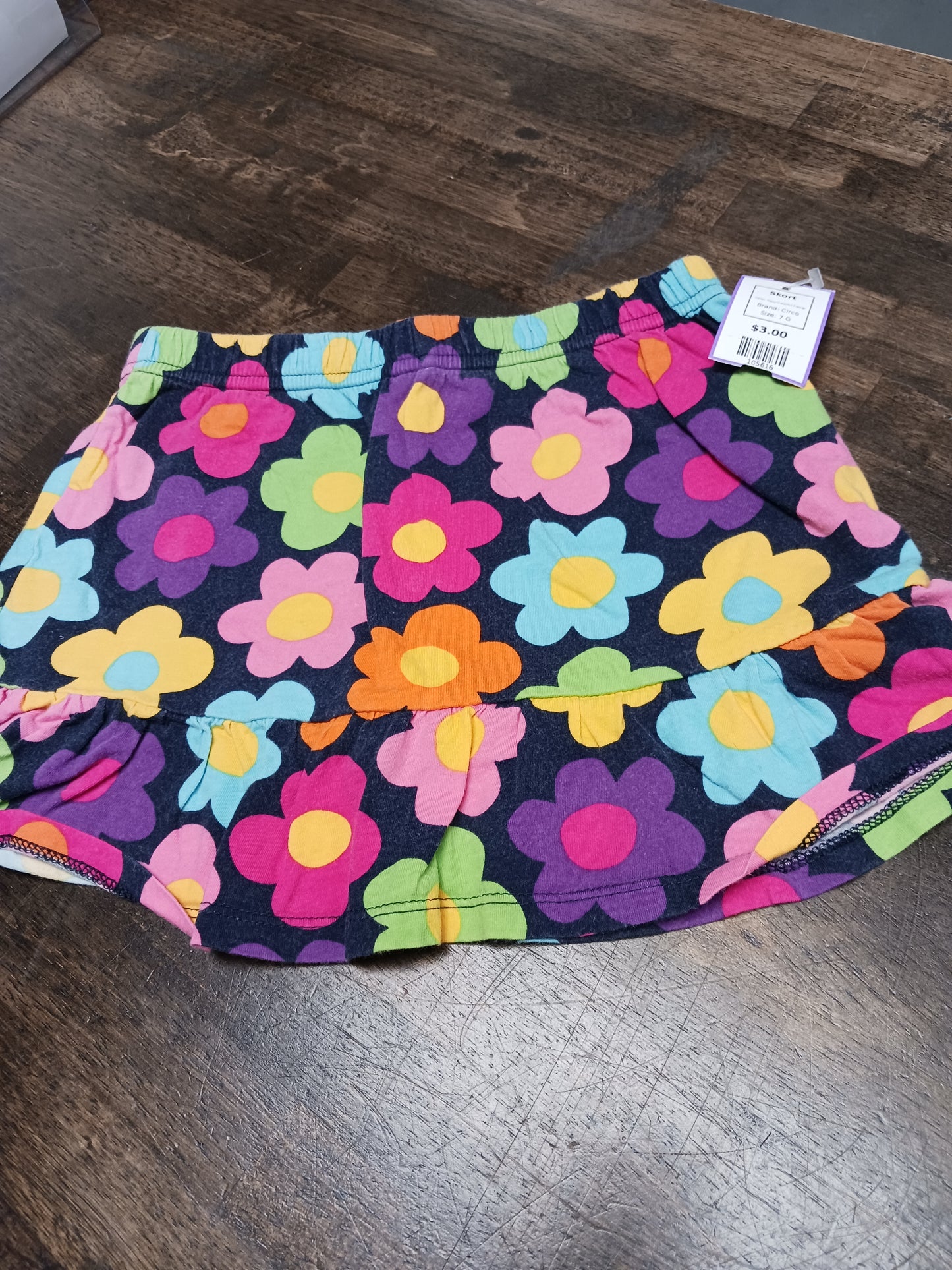 Navy/Colorful Flower Circo Skort, 7 G