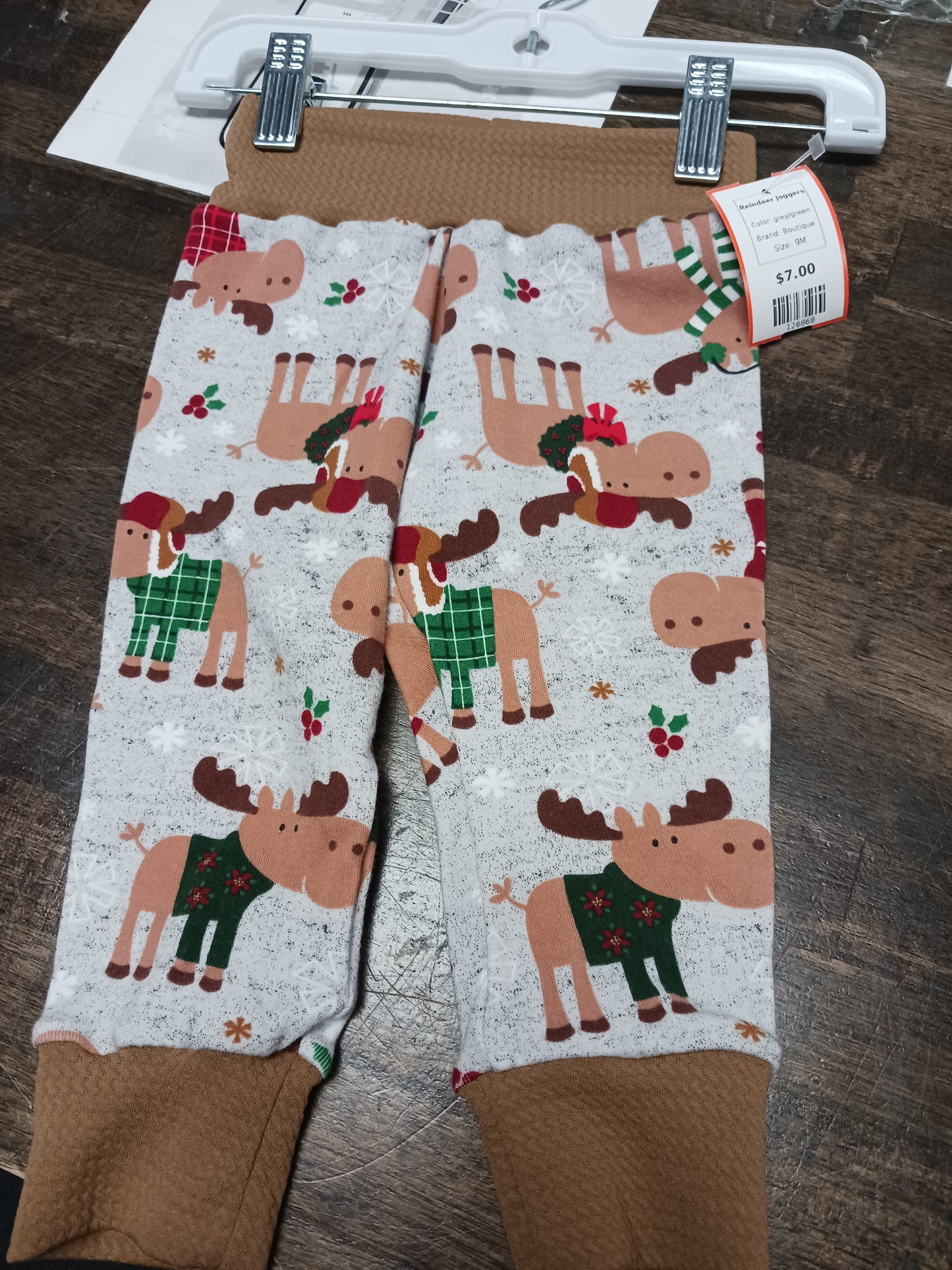 grey/green Boutique Reindeer Joggers, 9M