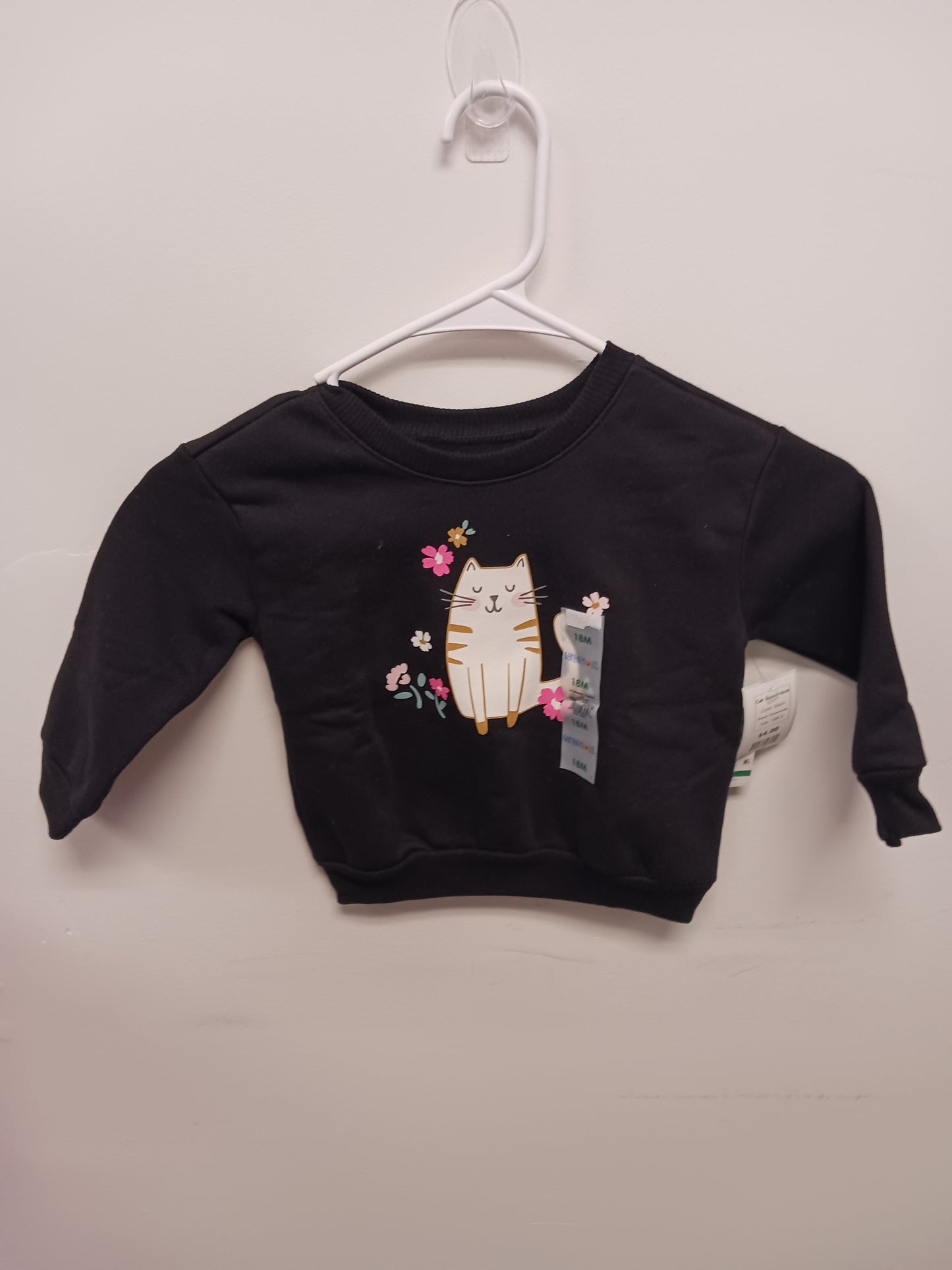 Black Garanimals Cat Sweatshirt, 18M G