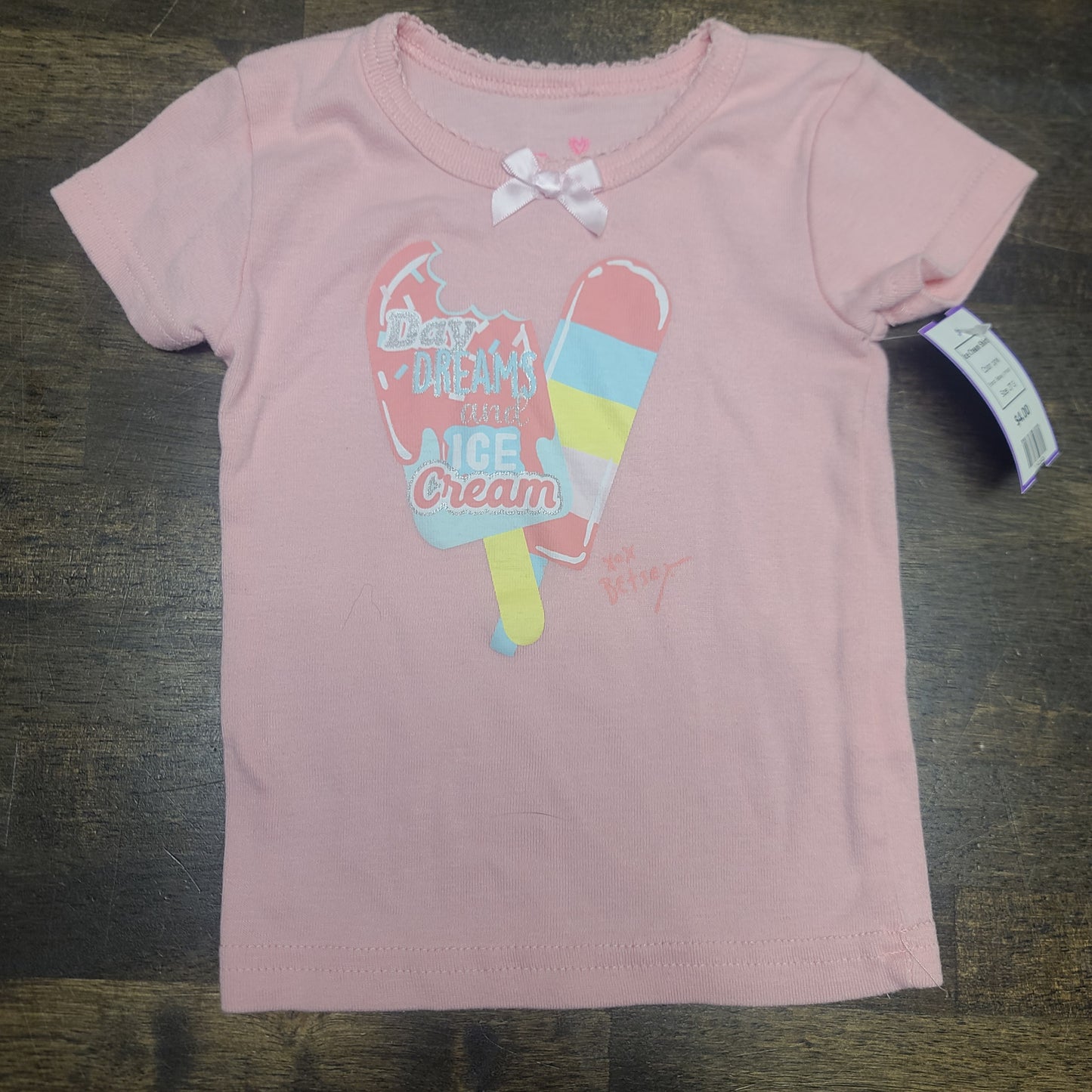 pink Betsey Johnson Ice Cream Shirt, 2T G