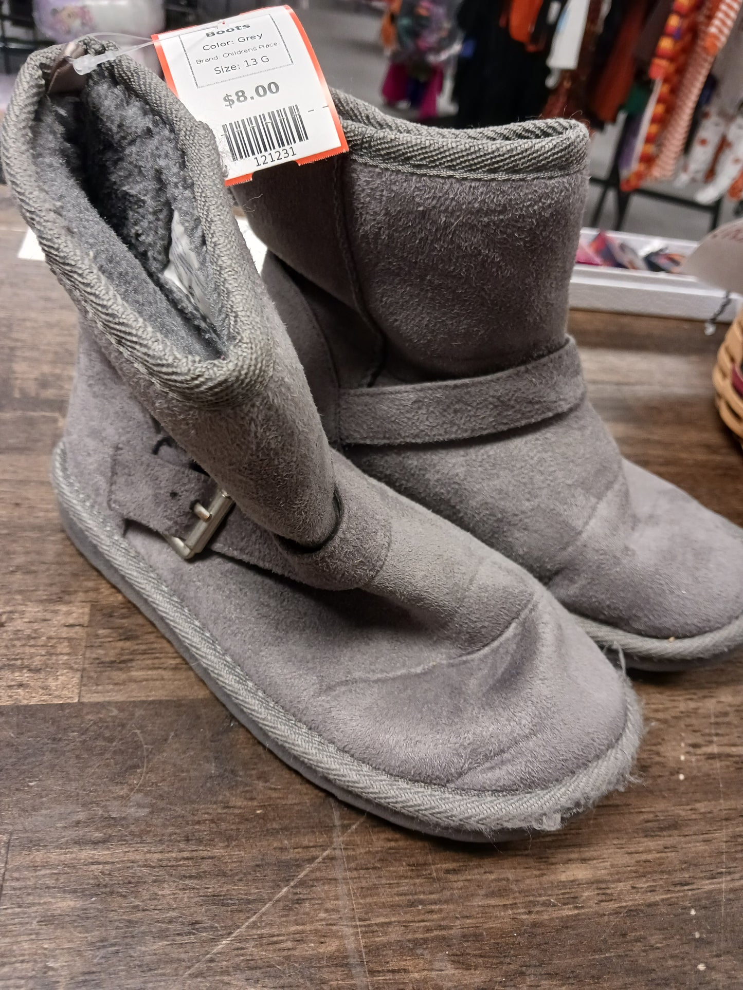 Grey Childrens Place Boots, 13 G