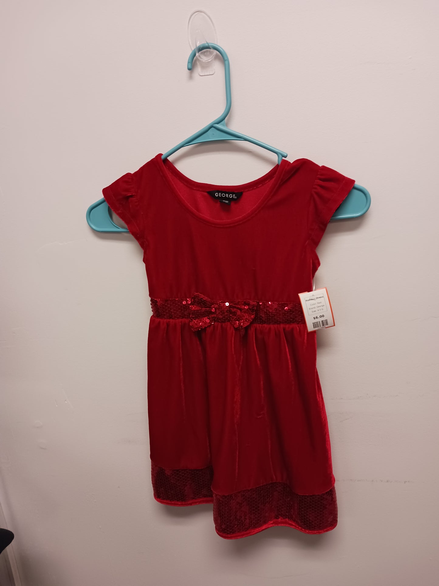 Red George Holiday Dress, 4-5 G