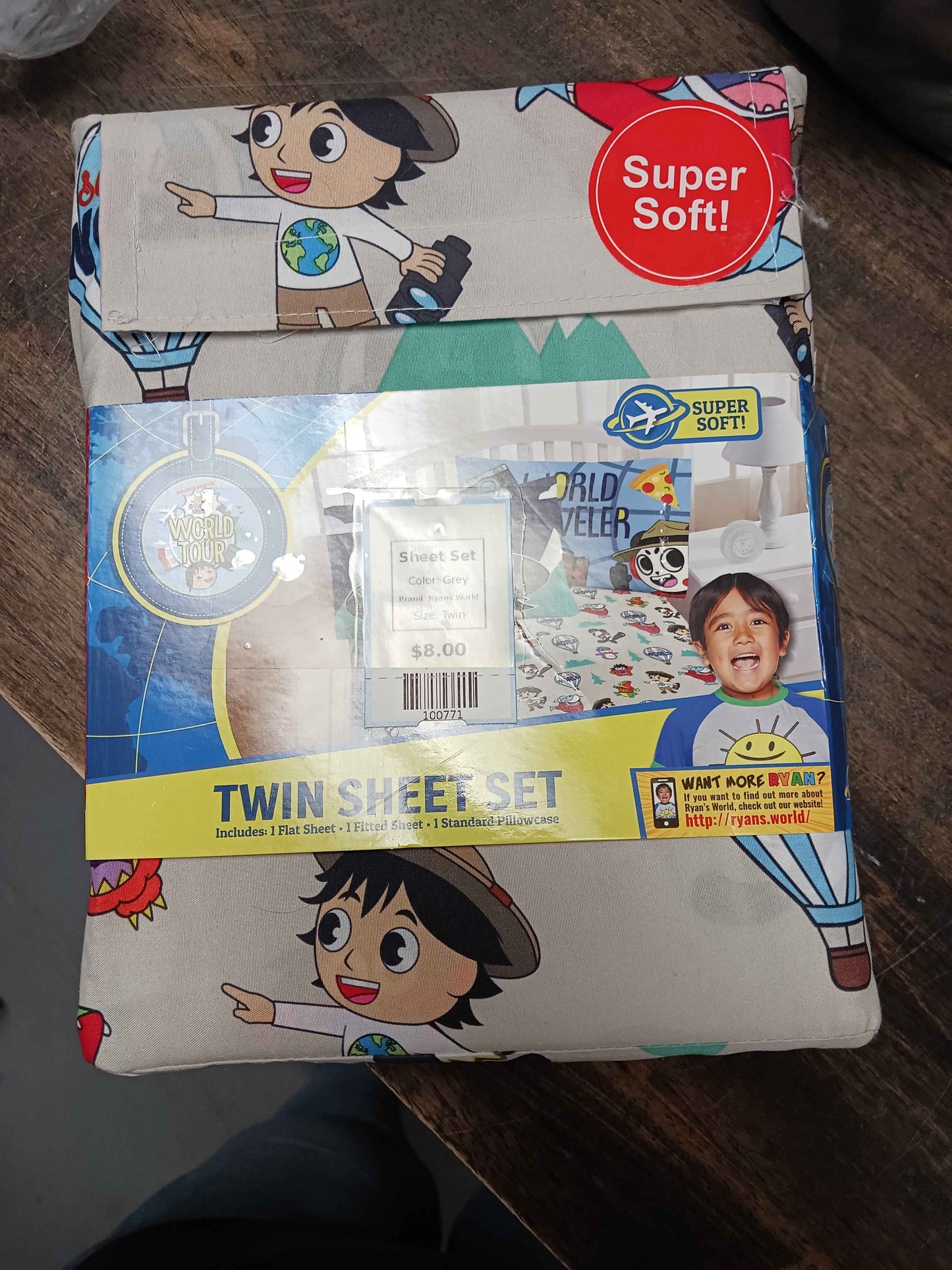 Grey Ryans World Sheet Set, Twin