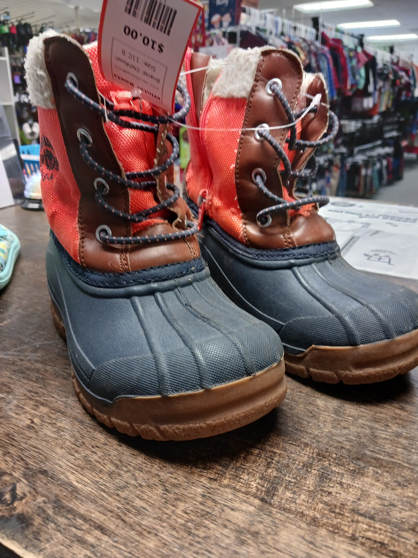 Navy/Orange/Brown OshKosh Winter Boots, 11C B