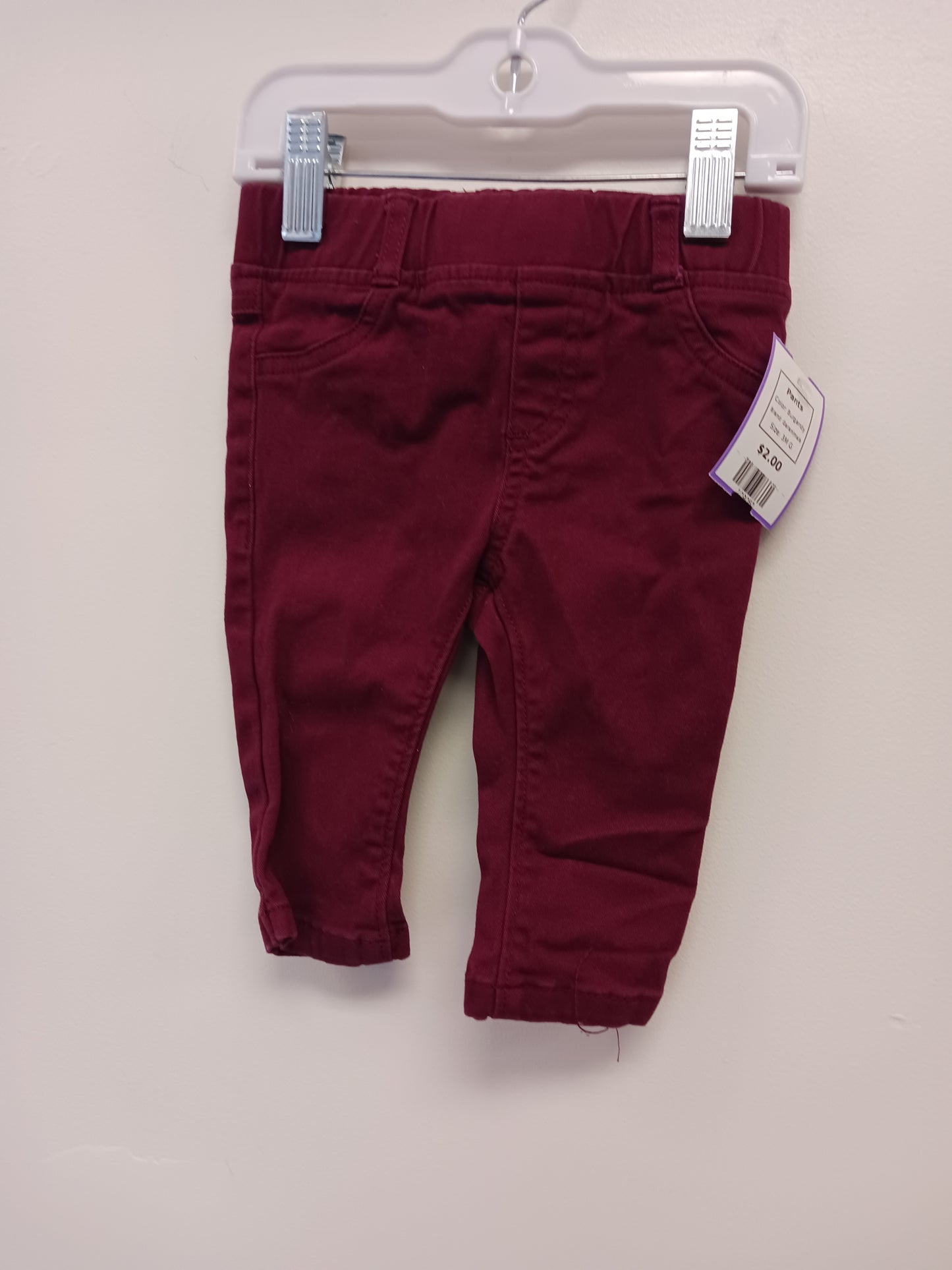 Burgandy Garanimals Pants, 3M G