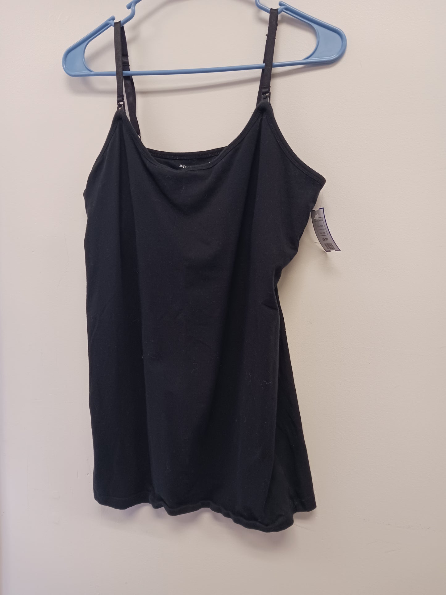 Black Motherhood Maternity Nursing Tank Top, Large