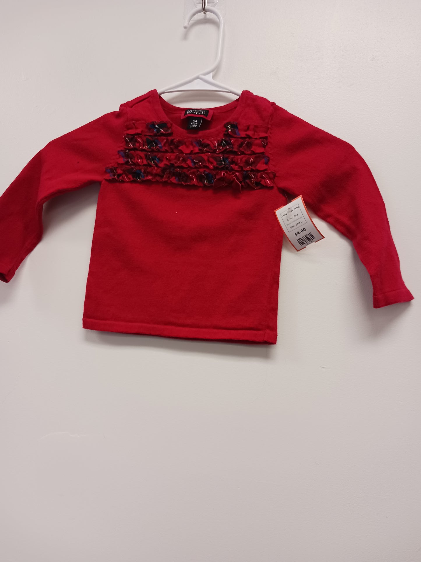 Red Childrens Place Longsleeve Shirt, 24M G
