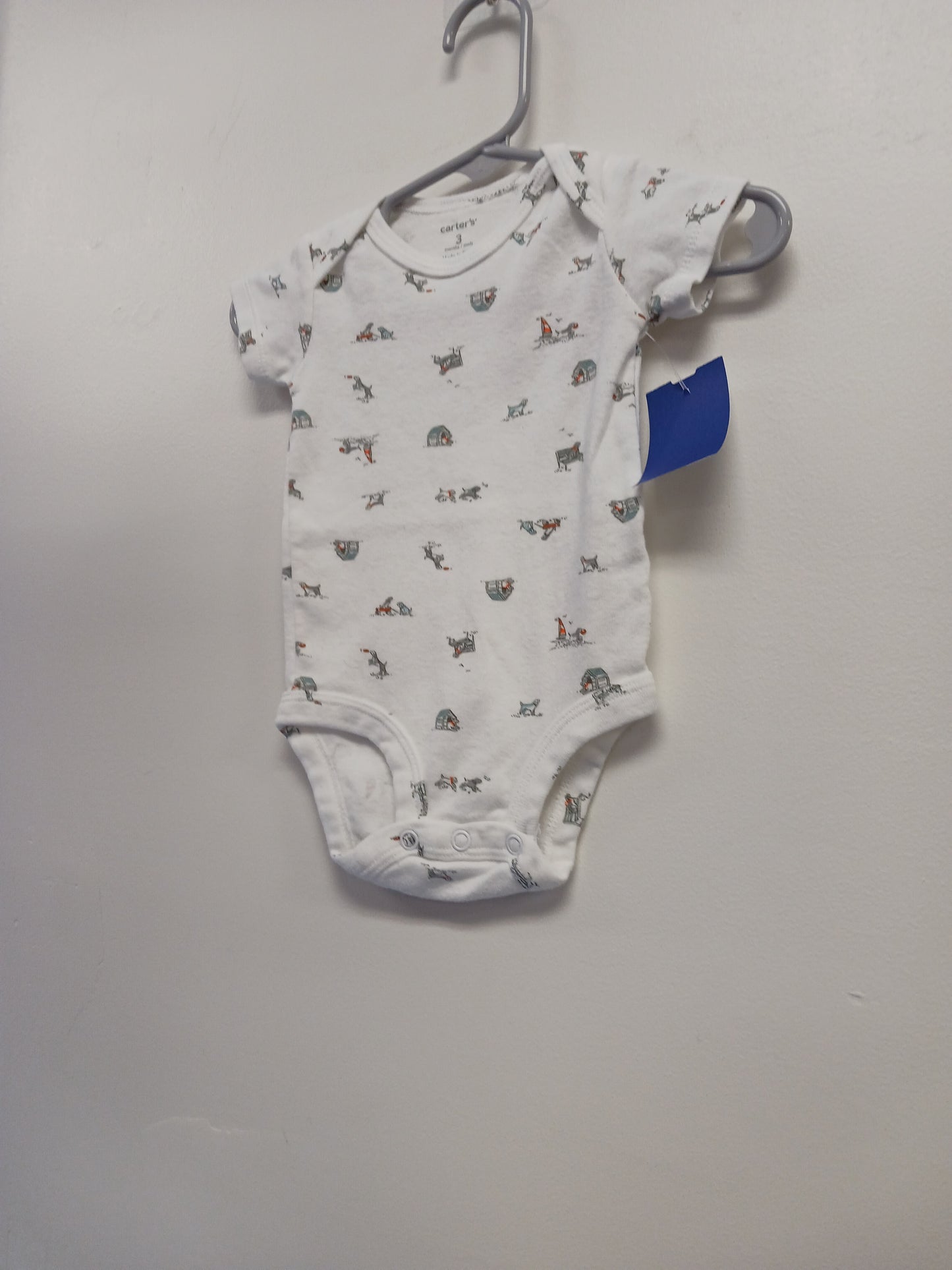 White Dog Carters Onesie, 3M B