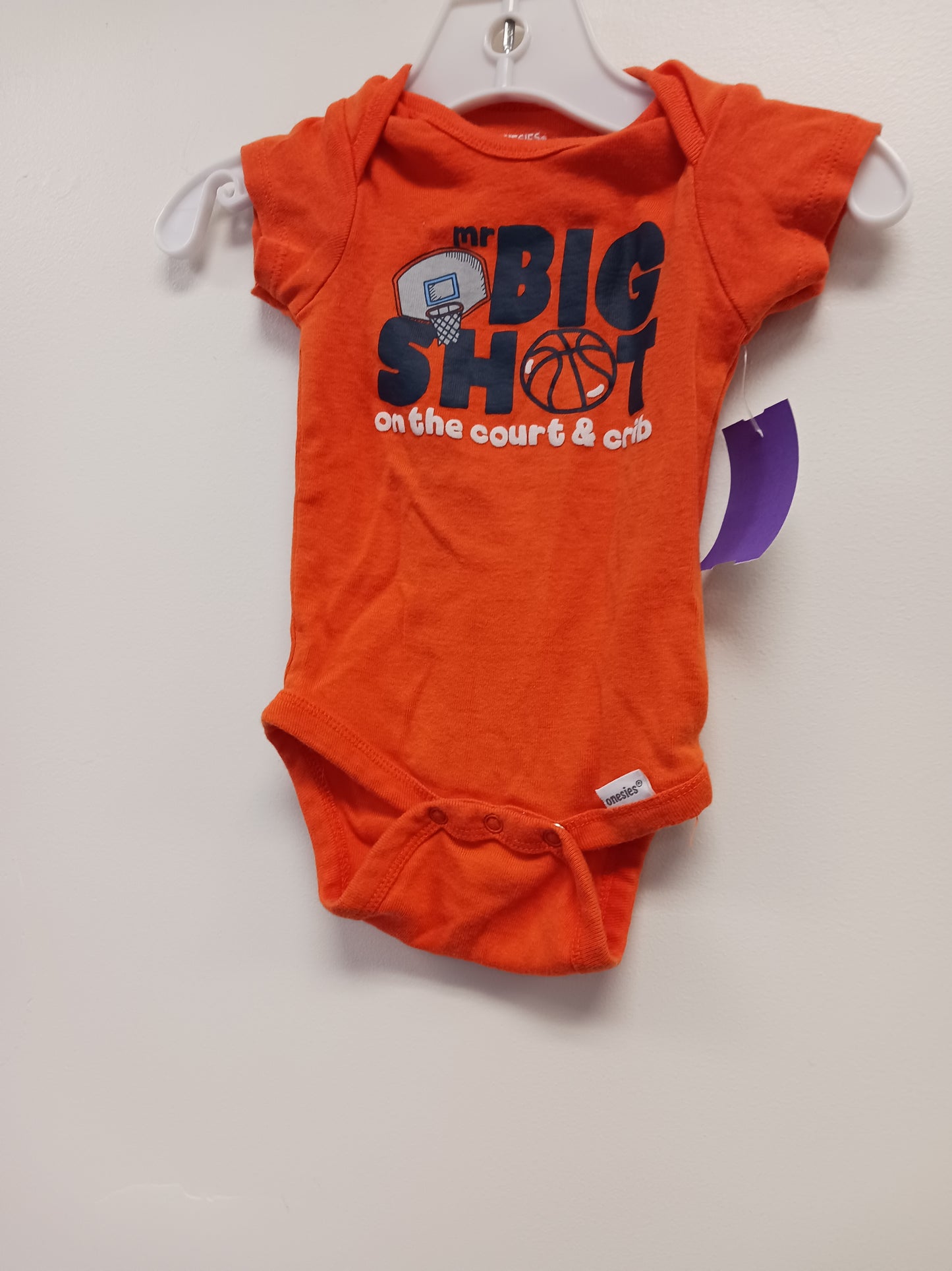 Orange Basketball Onesies Onesie, 3M B