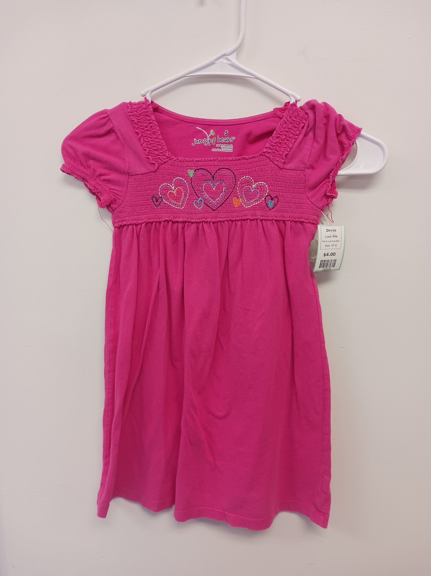 Pink Jumping Bean Dress, 5T G