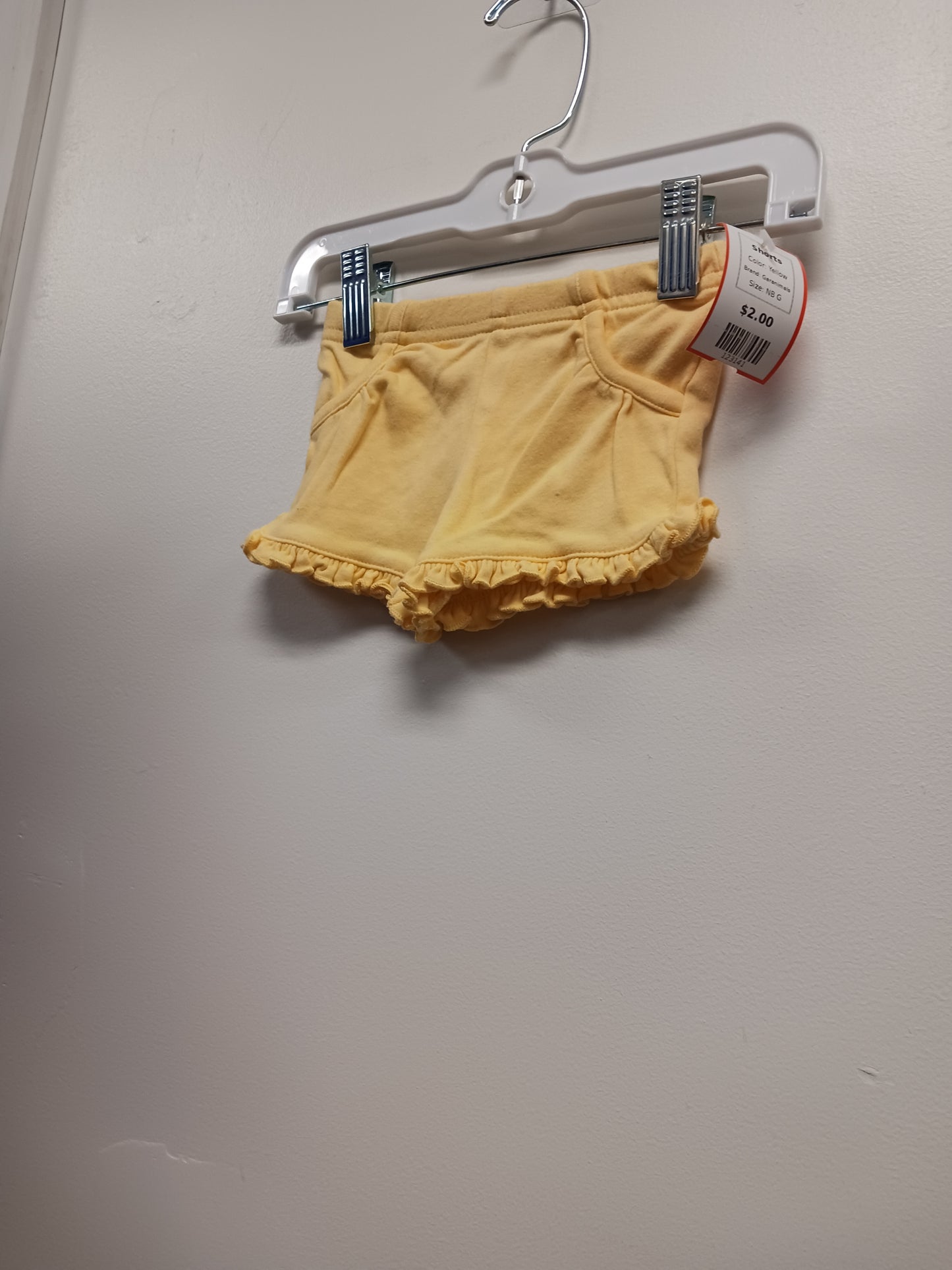 Yellow Garanimals Shorts, NB G