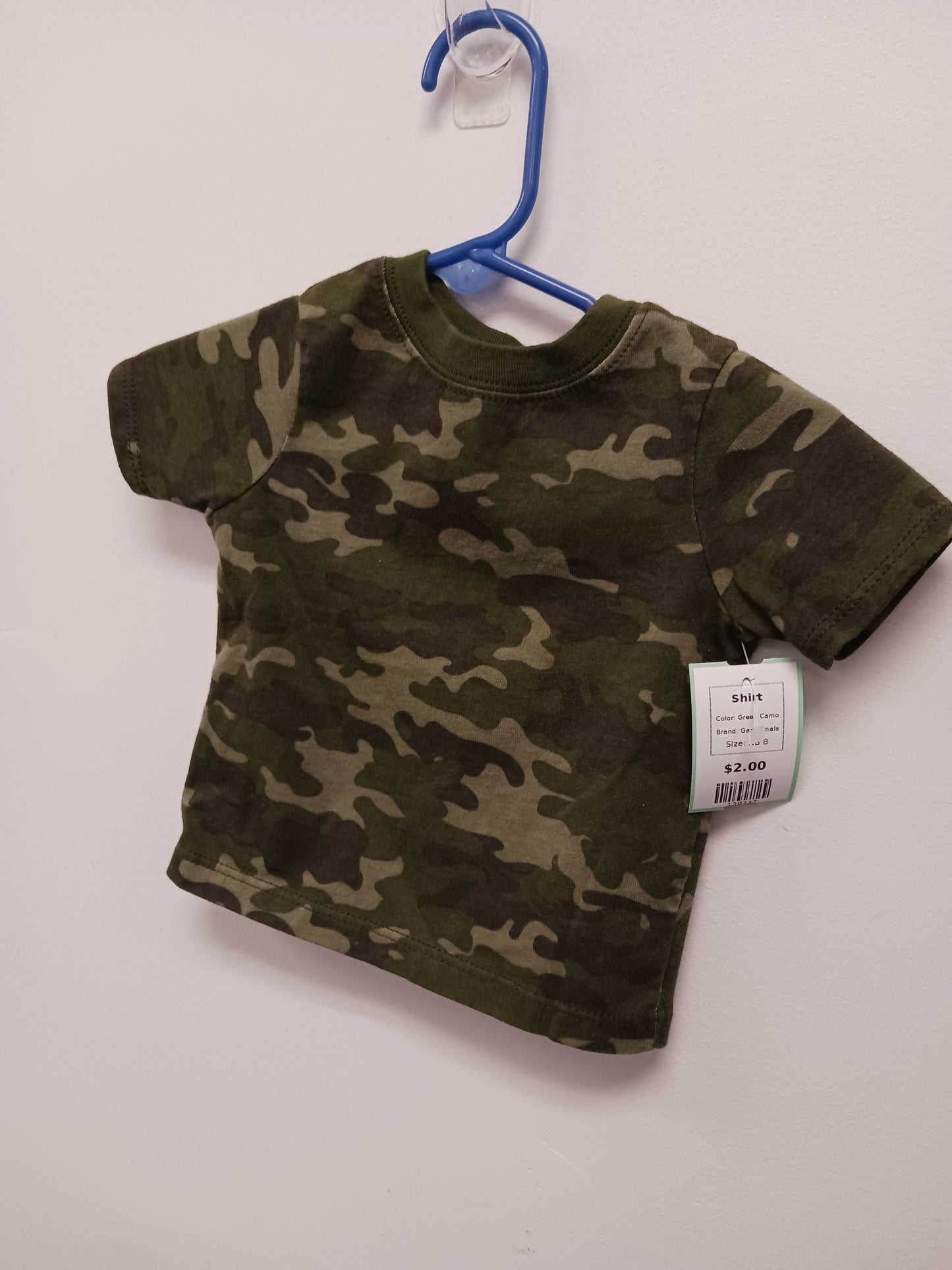 Green Camo Garanimals Shirt, NB B