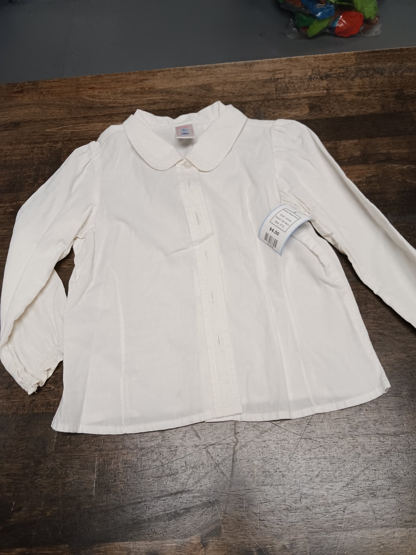 white Old Navy Button Down Shirt, 3T G