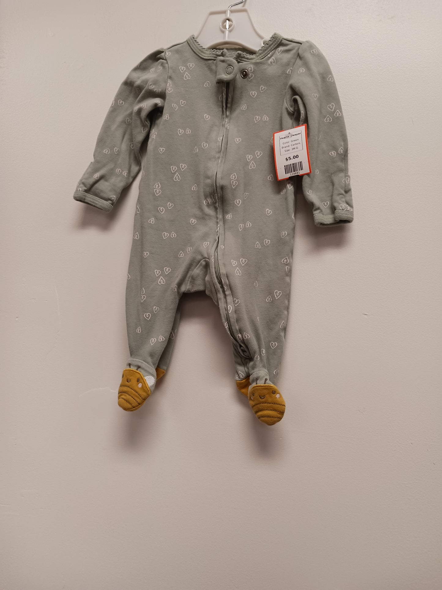 Green Carters Hearts Sleeper, 3M G