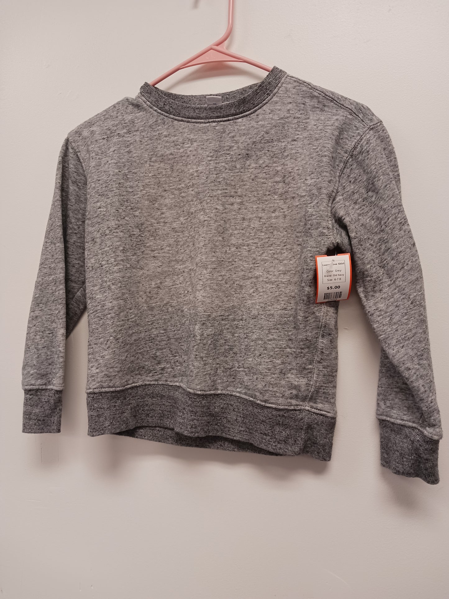 Grey Old Navy Longsleeve Shirt, 6-7 B