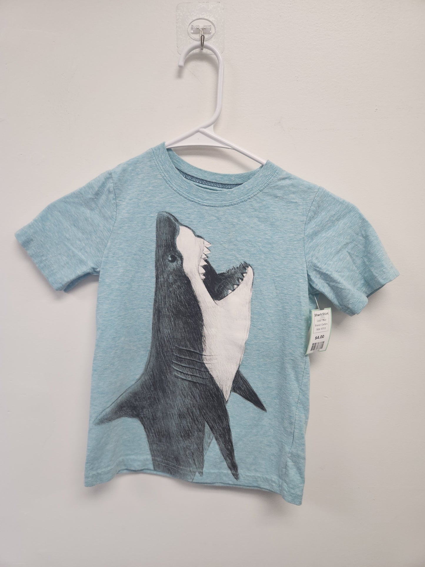 Blue Carters Shark Shirt, 4/5 B