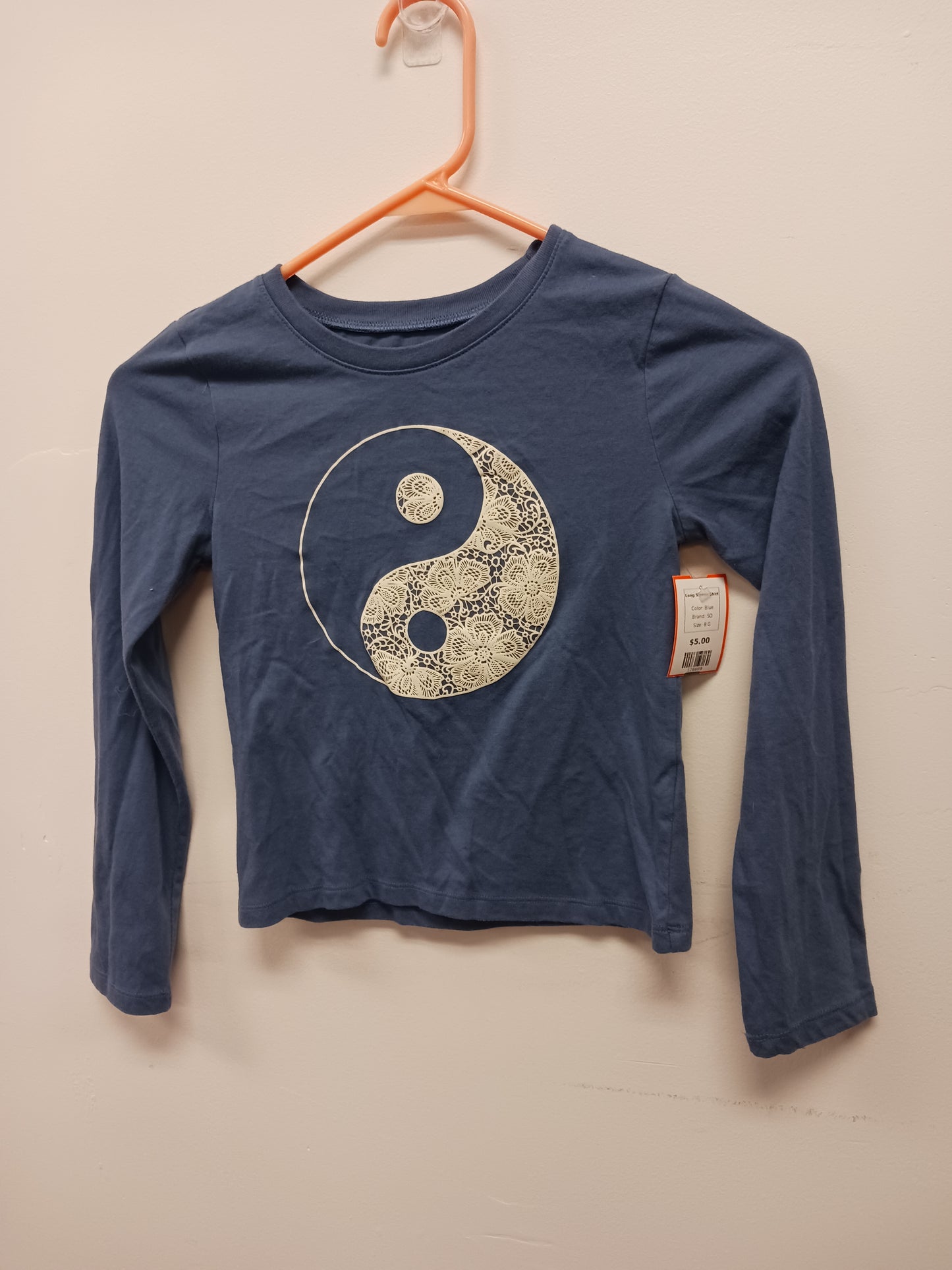 Blue SO Long Sleeve Shirt, 8 G