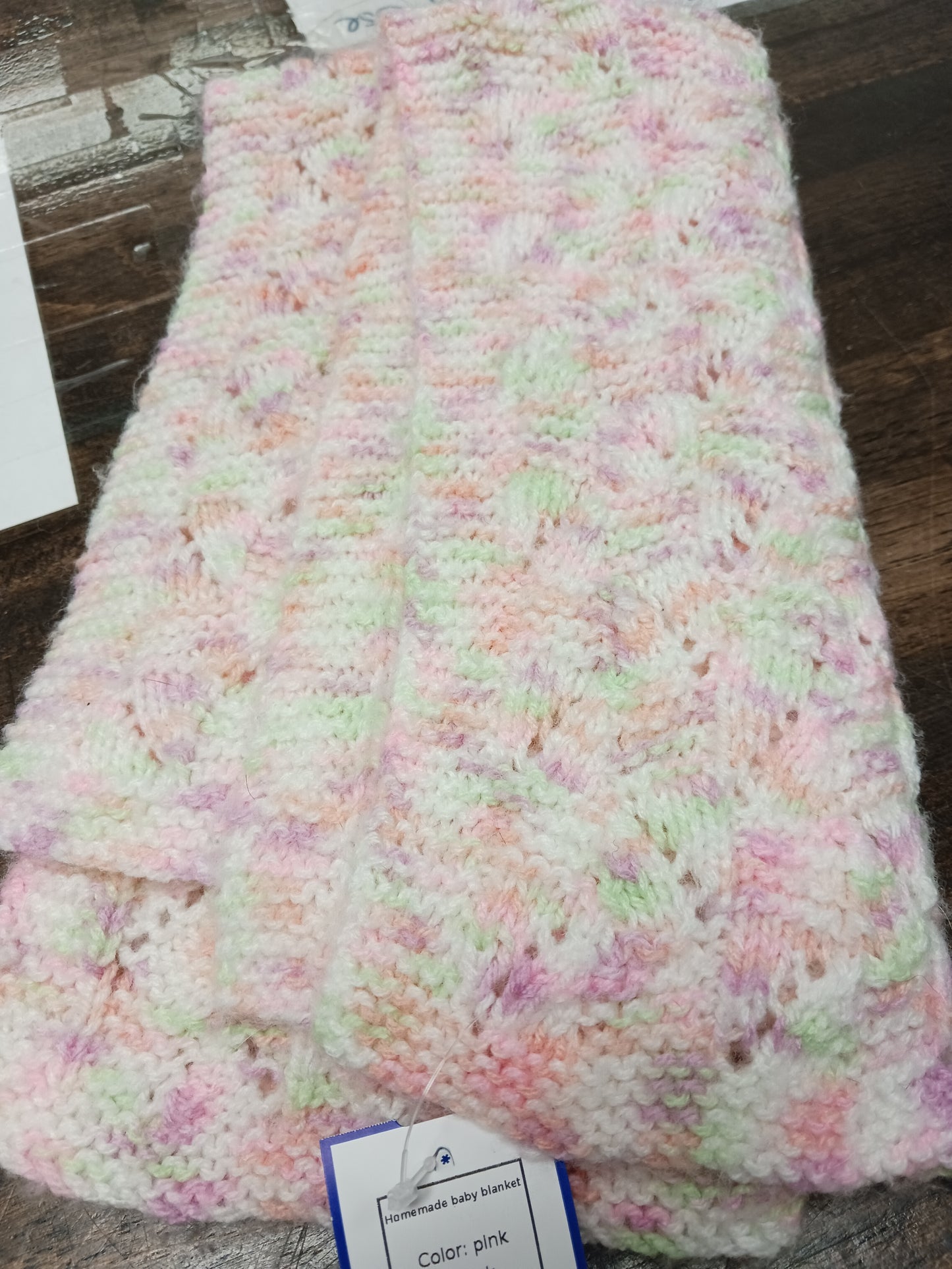 pink Homemade baby blanket