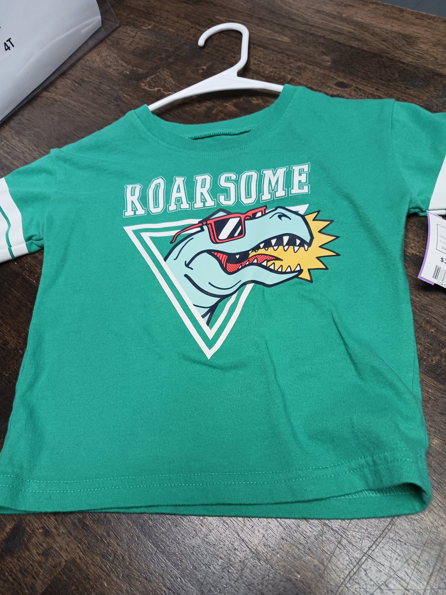 Green Dino Jumping Bean Shirt, 18M B