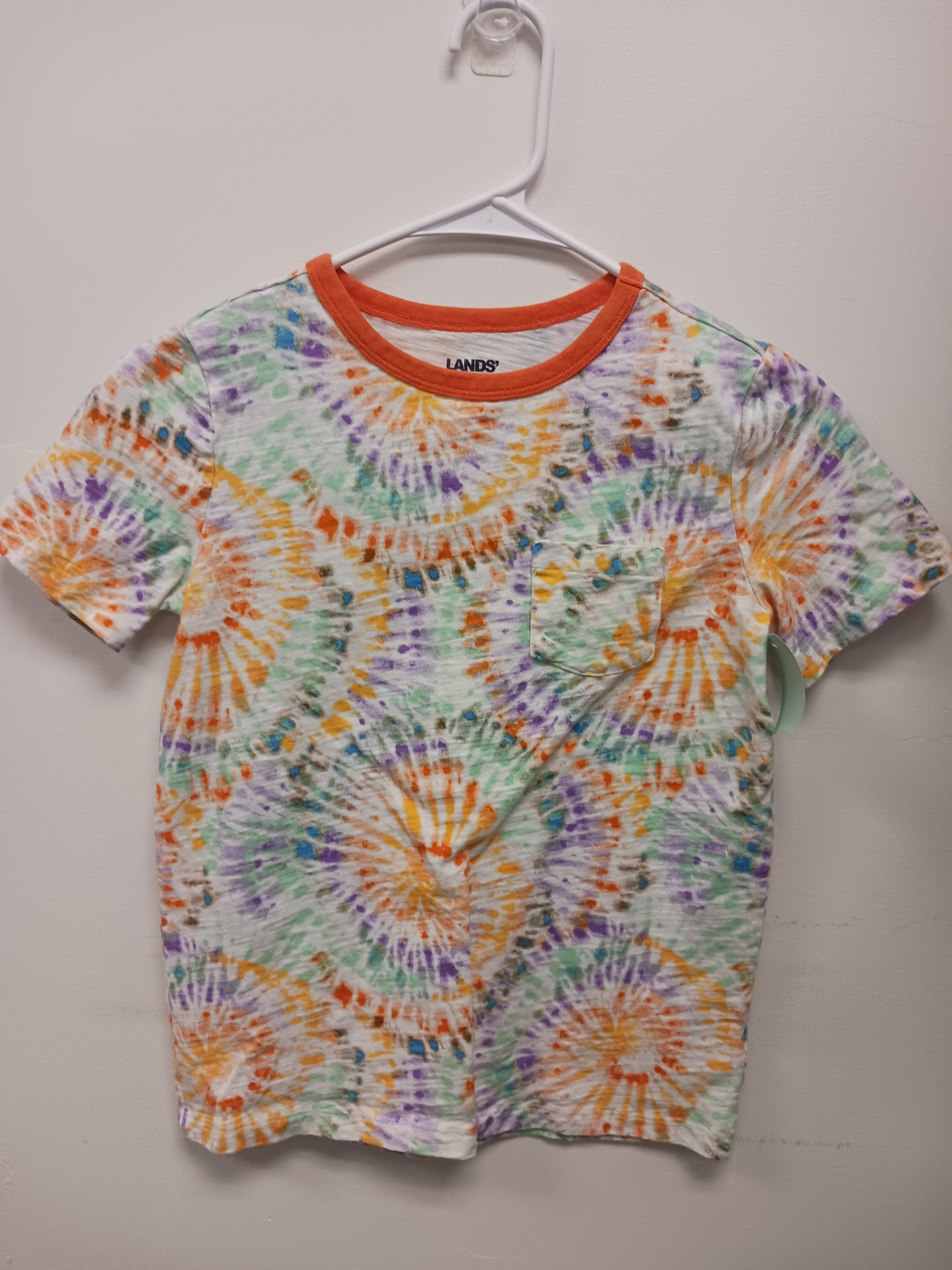 orange/purple Lands End Tye Dye Shirt, 10-12 B