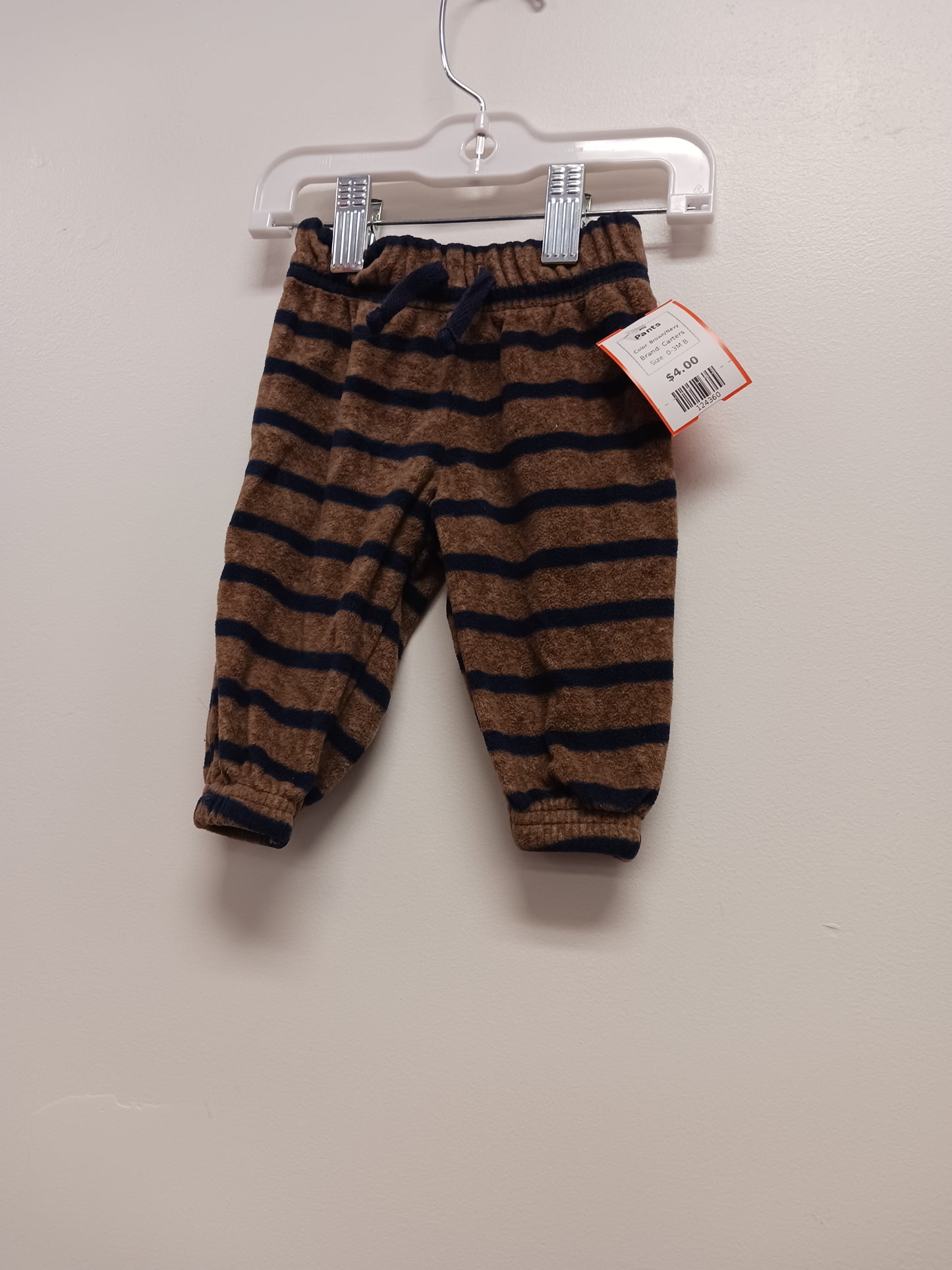 Brown/Navy Carters Pants, 0-3M B