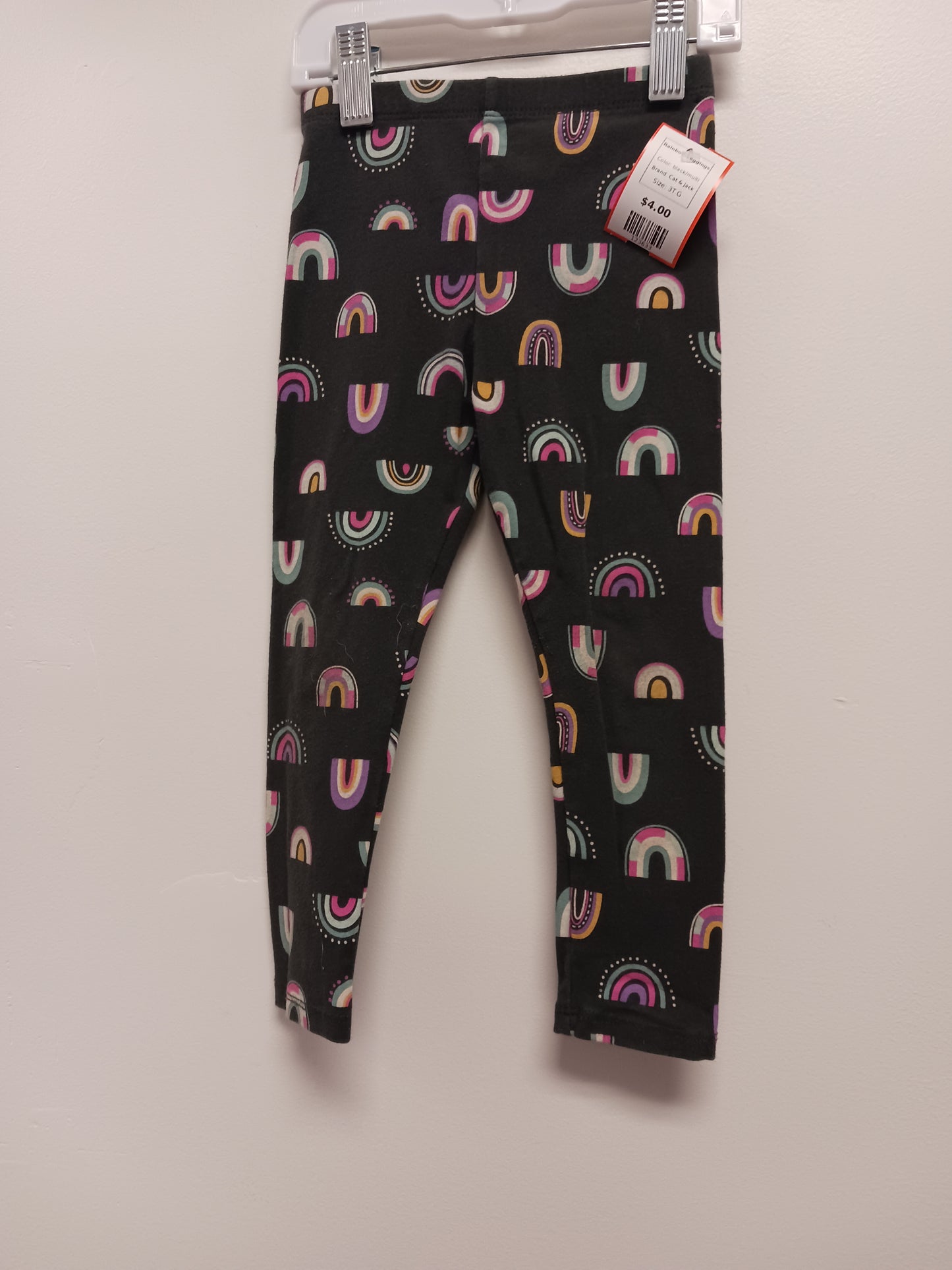 black/multi Cat & Jack Rainbow Leggings, 3T G