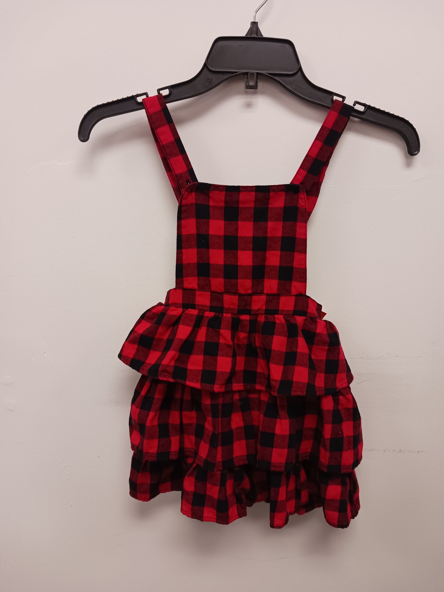 Red/Black Plaid Wonder Nation Bib Dress, 5T G