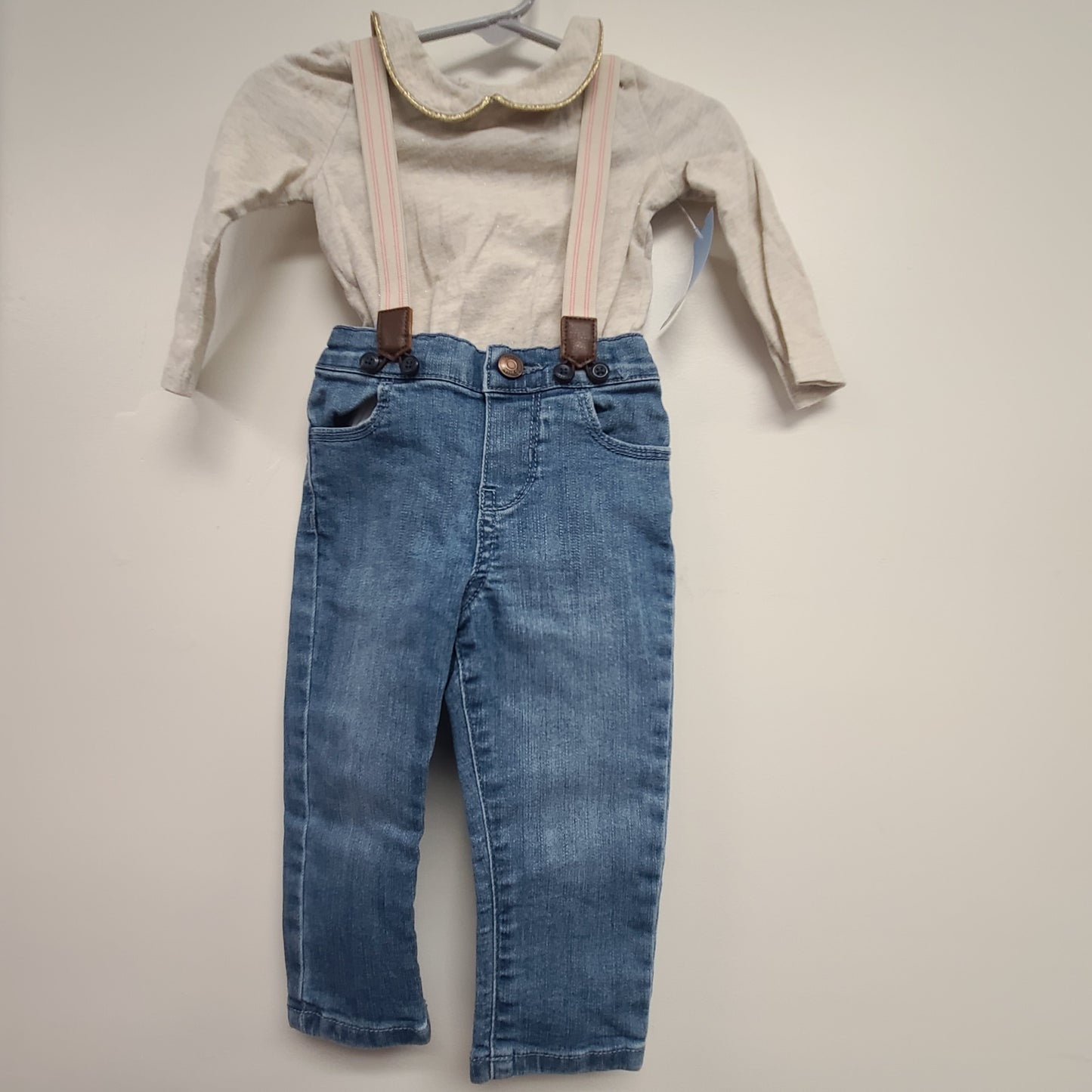 Tan/Jean OshKosh Outfit, 12M G