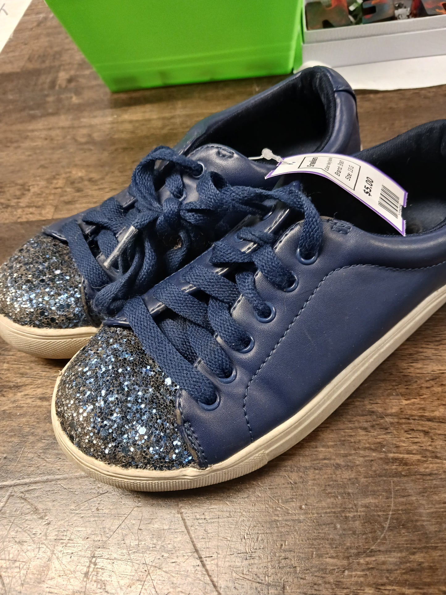 Navy Sparkle Brash Sneakers, 13 G