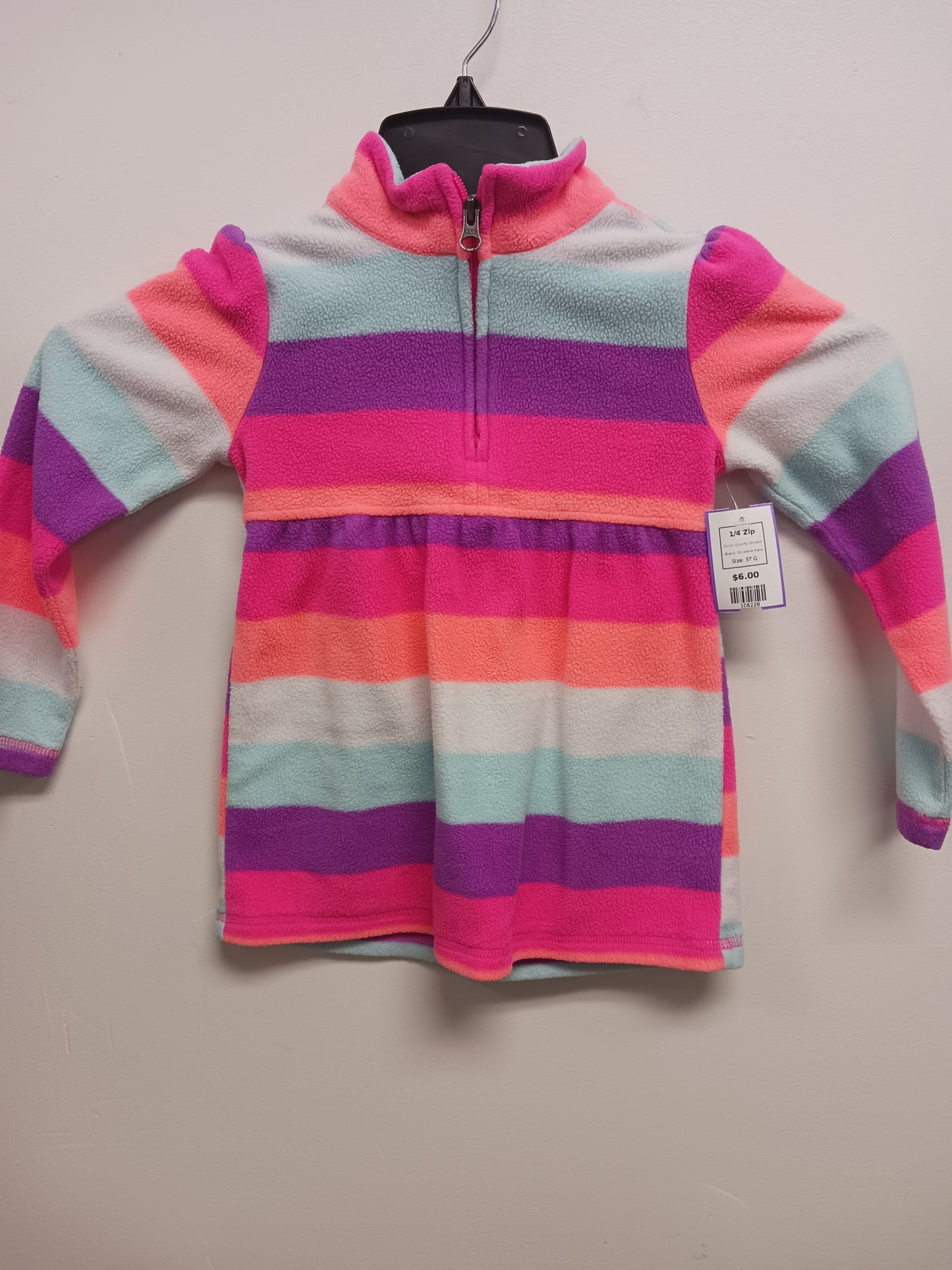 Colorful Striped Childrens Place 1/4 Zip, 5T G