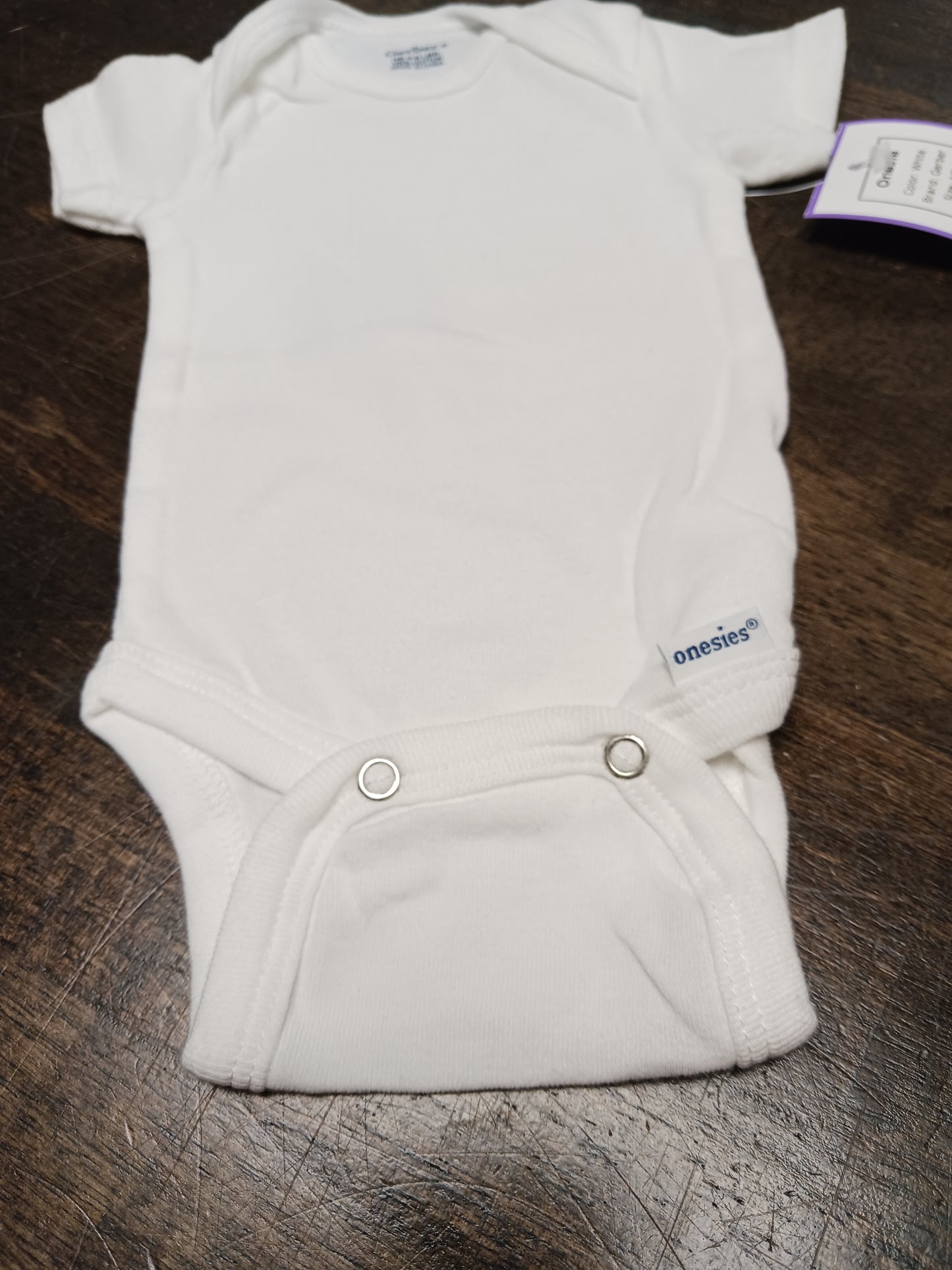 White Gerber Onesie, NB G