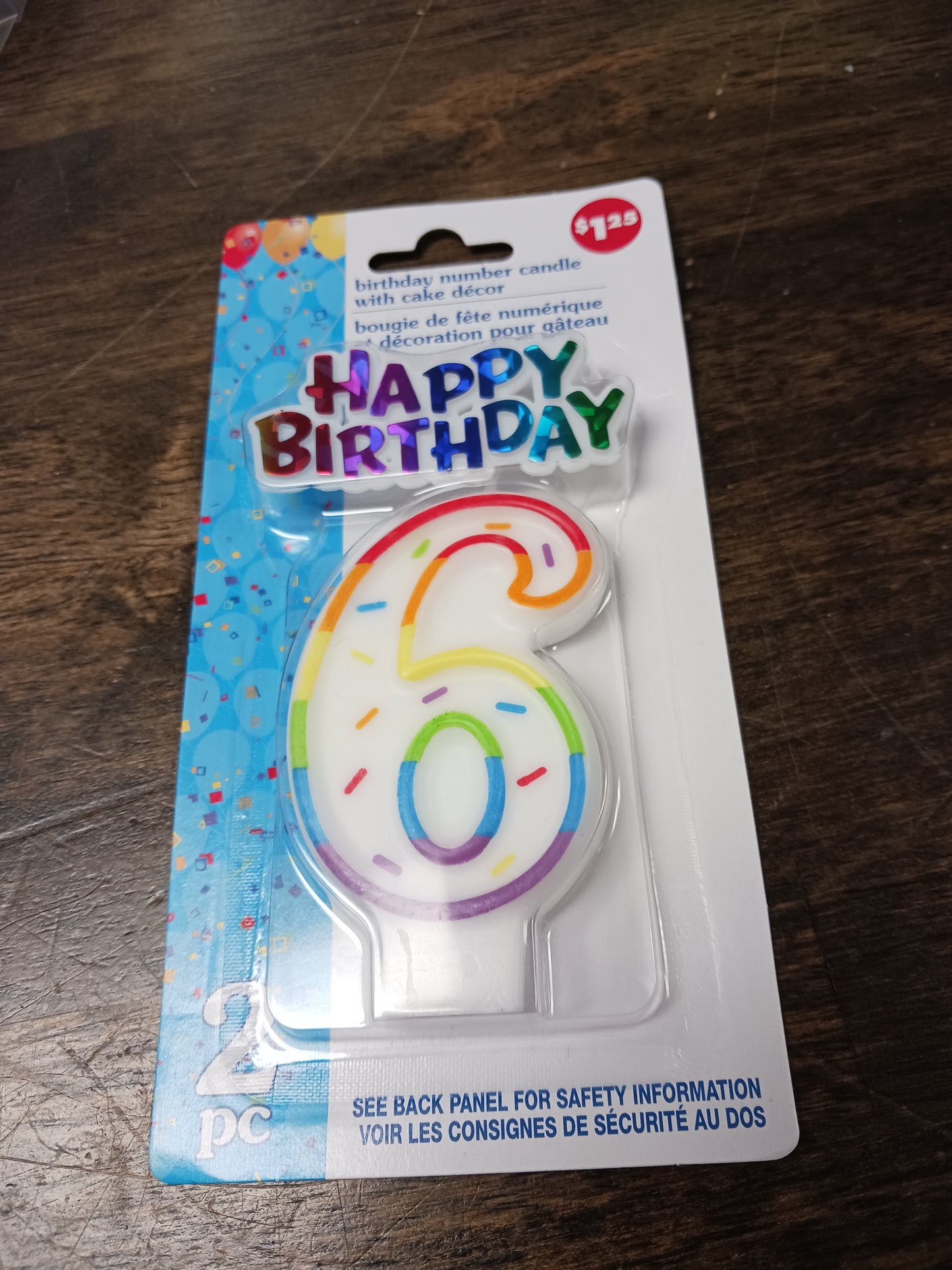 Happy Birthday 6 Candle brand new