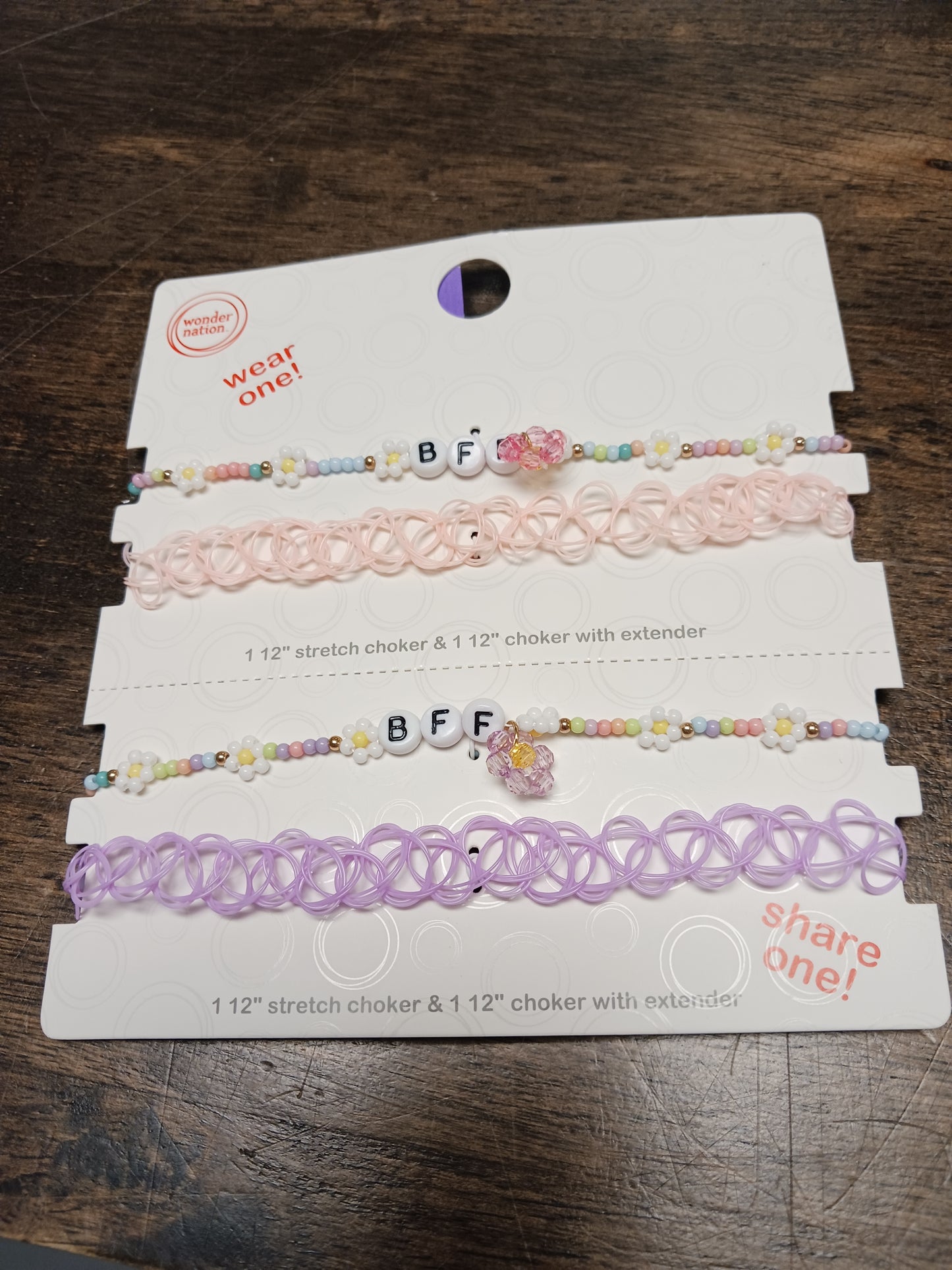 Pink/Purple Wonder Nation Jewelry, OS