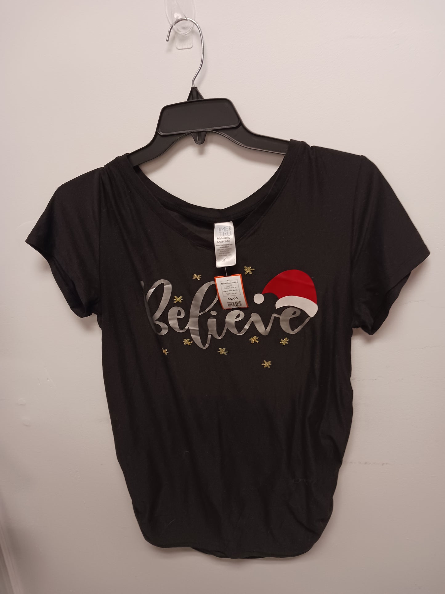 black Time and Tru Christmas Tshirt, large