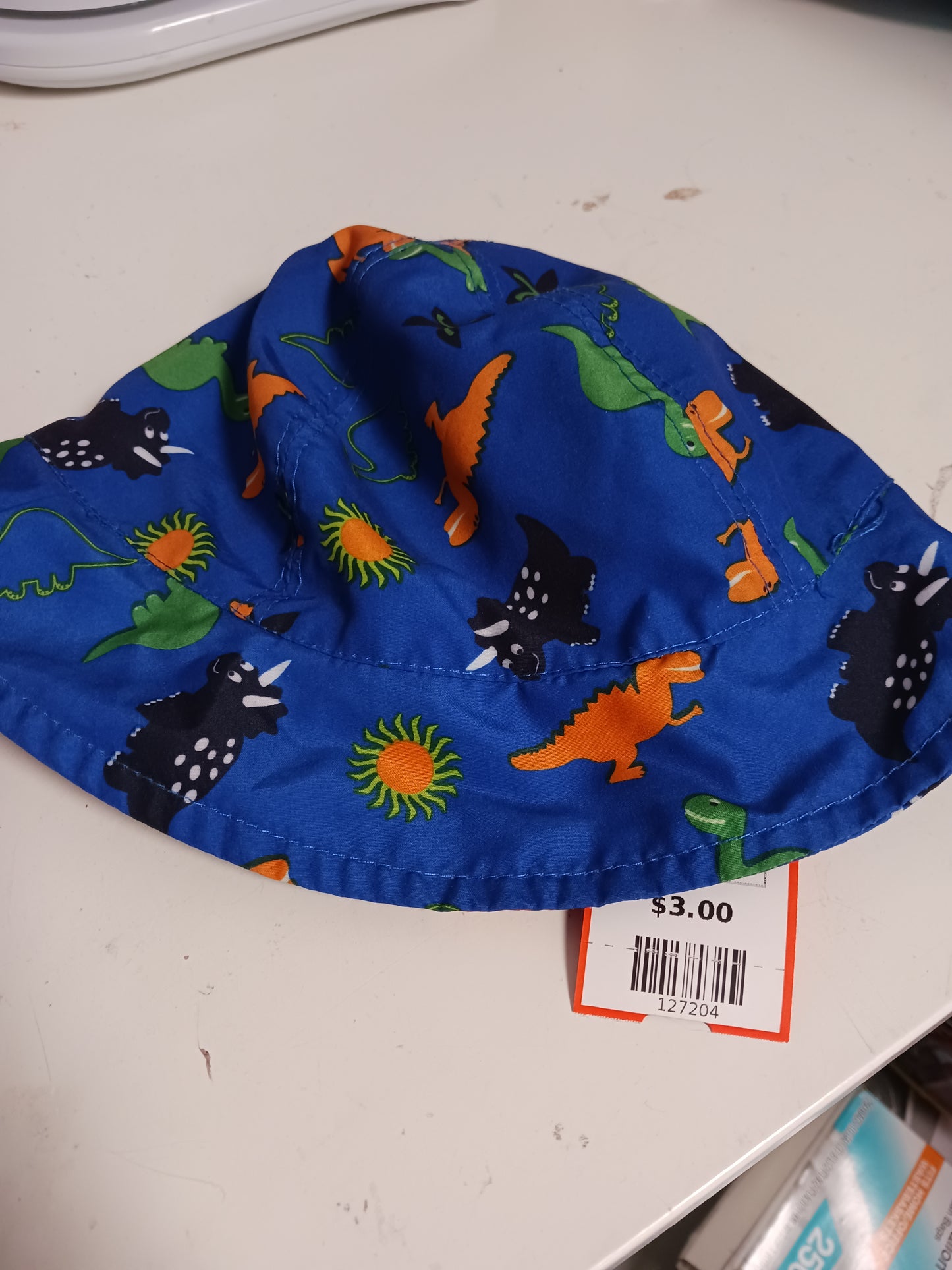 blue Healthtex Dinosaur Sun Hat, O/S