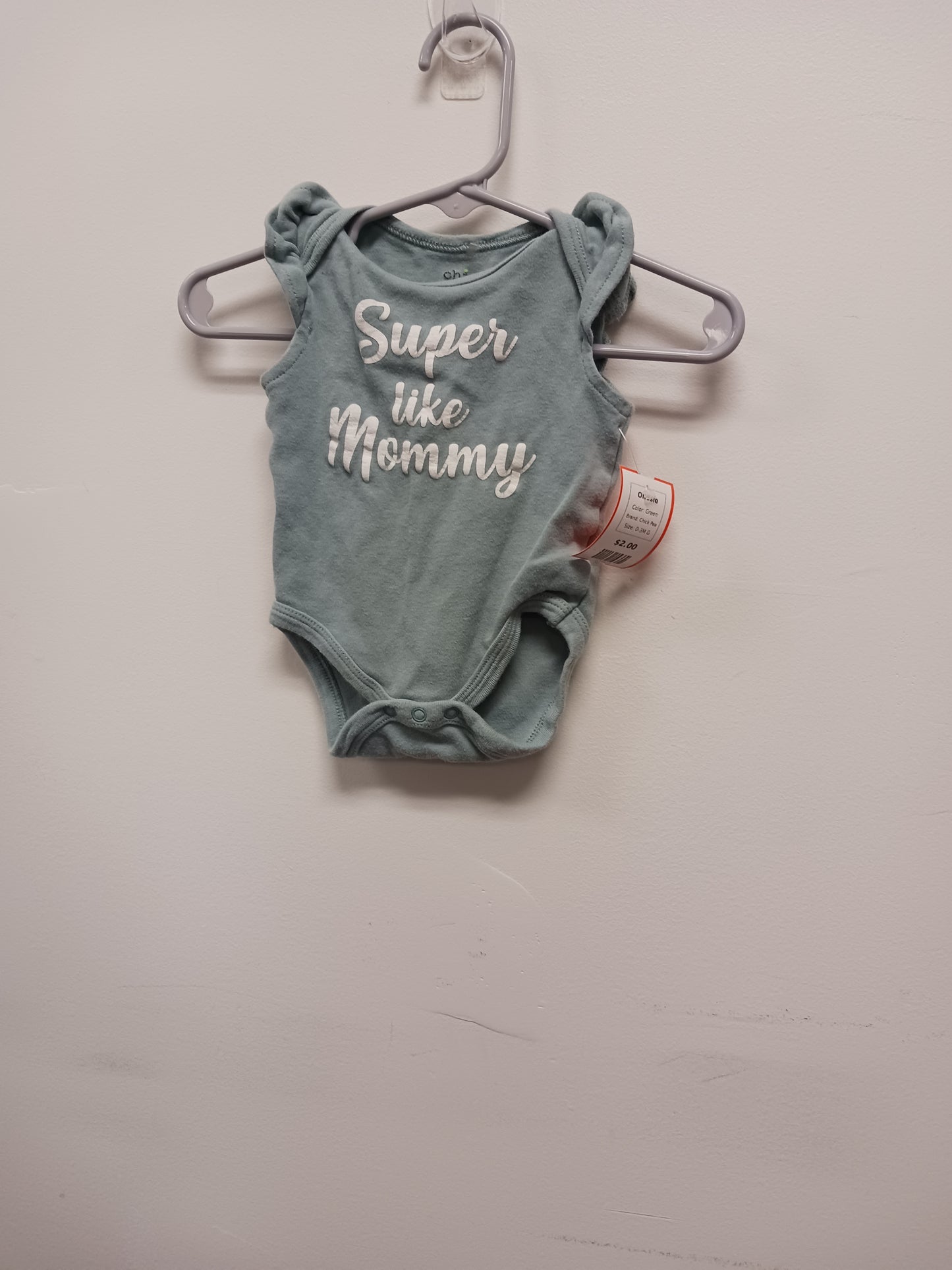 Green Chick Pea Onesie, 0-3M G
