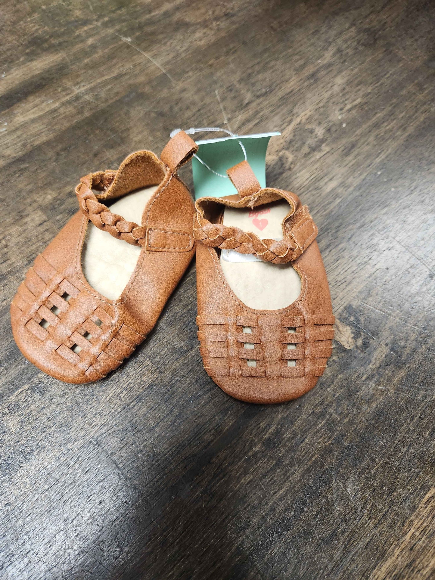 Brown OshKosh Crib Shoes, 1C G