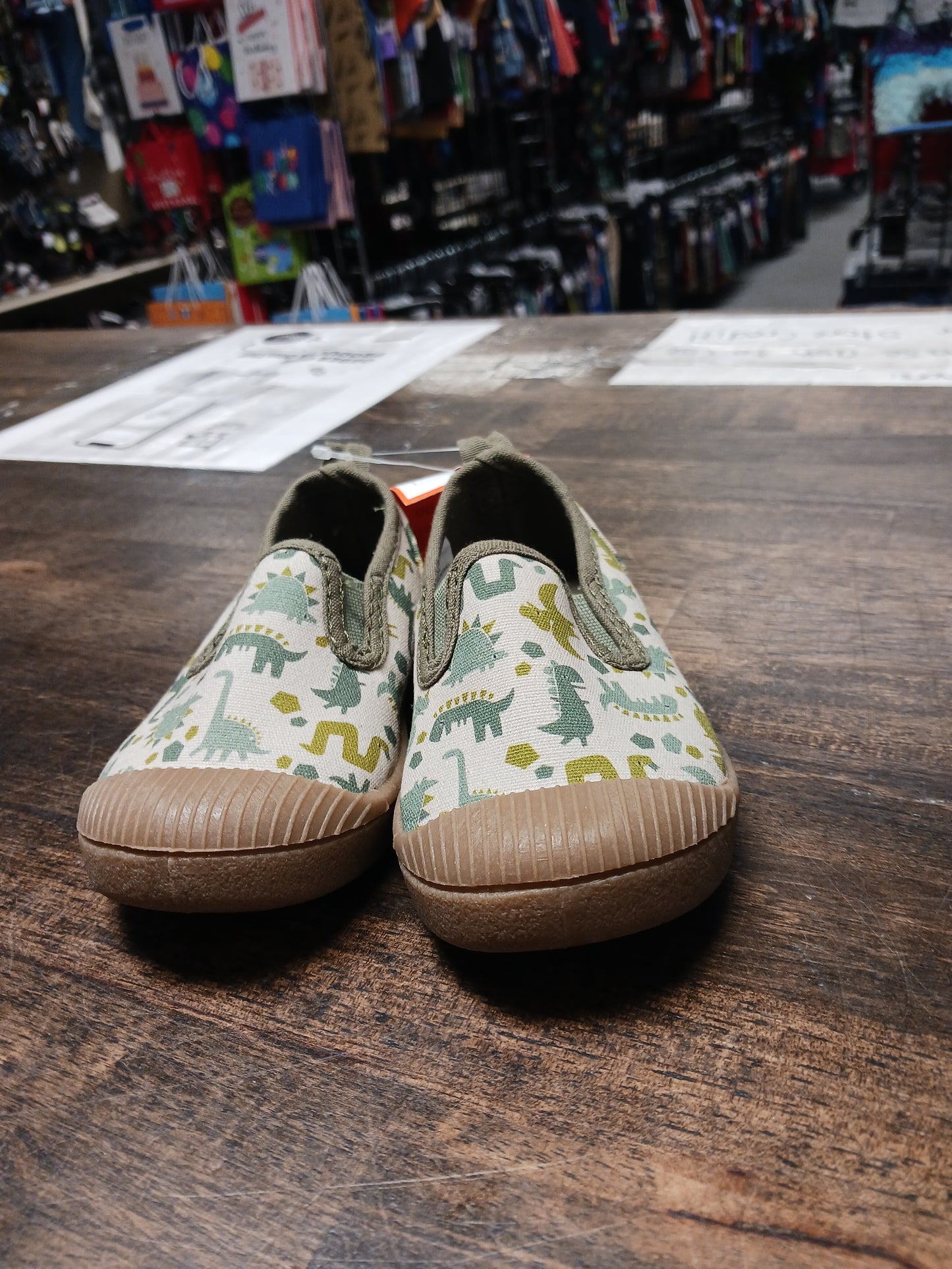 green Cat & Jack Dinosaur Sneakers, 6 B