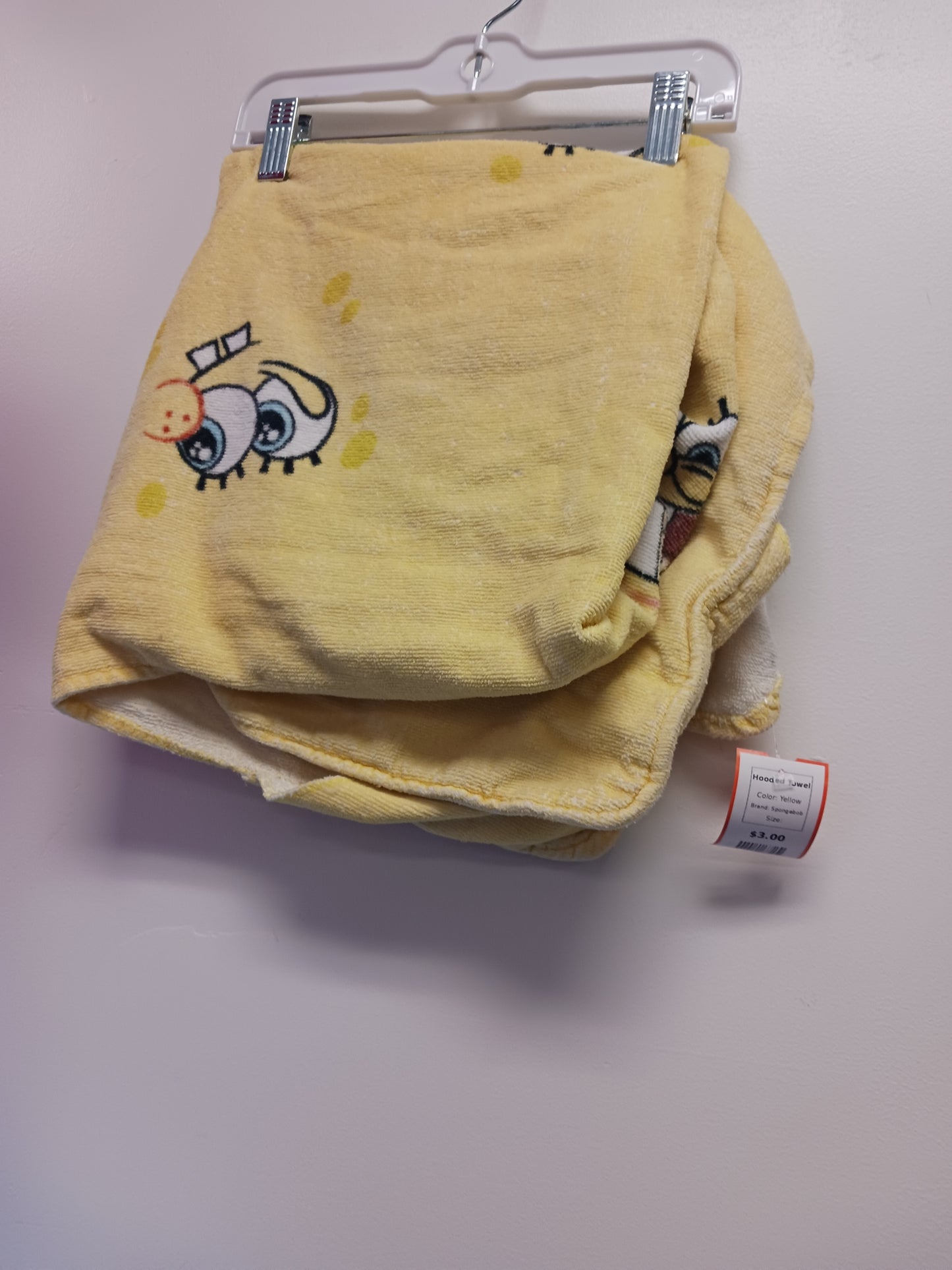 Yellow Spongebob Hooded Towel