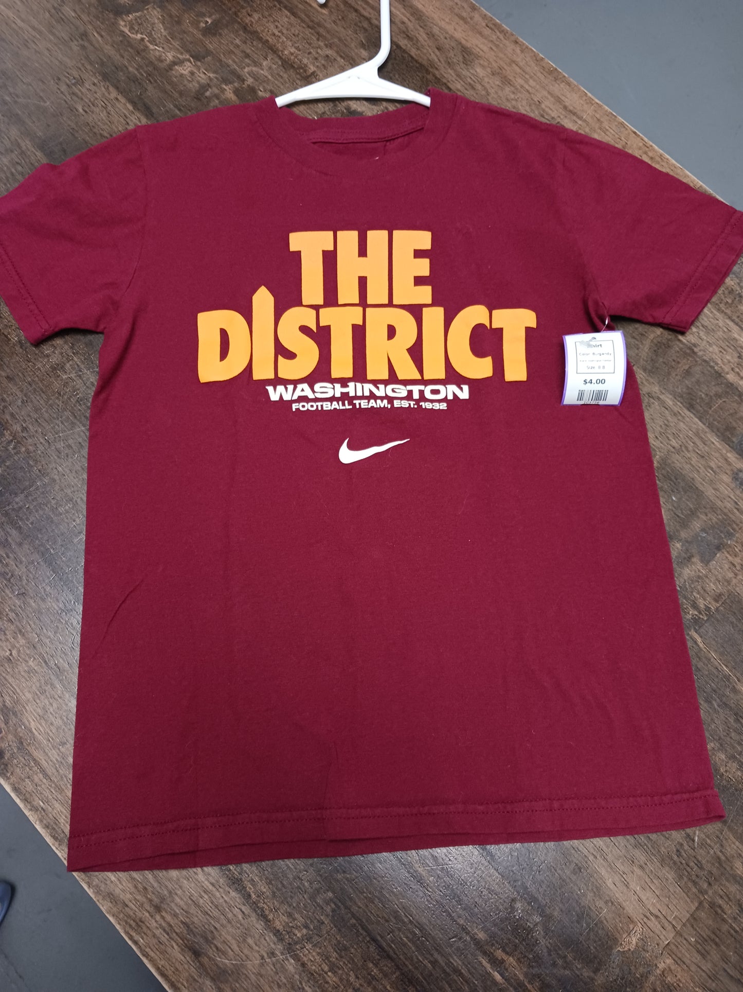 Burgandy Washington Football Shirt, 8 B