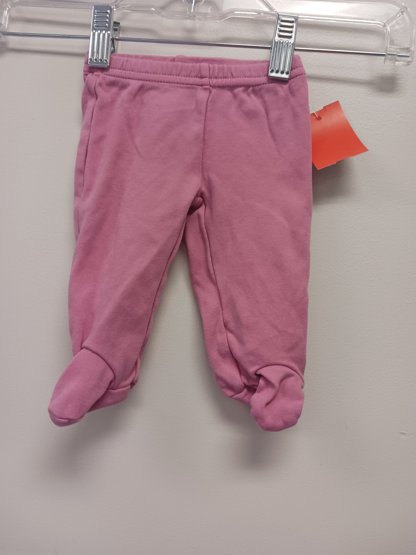 Pink Carters Footed Pants, NB G