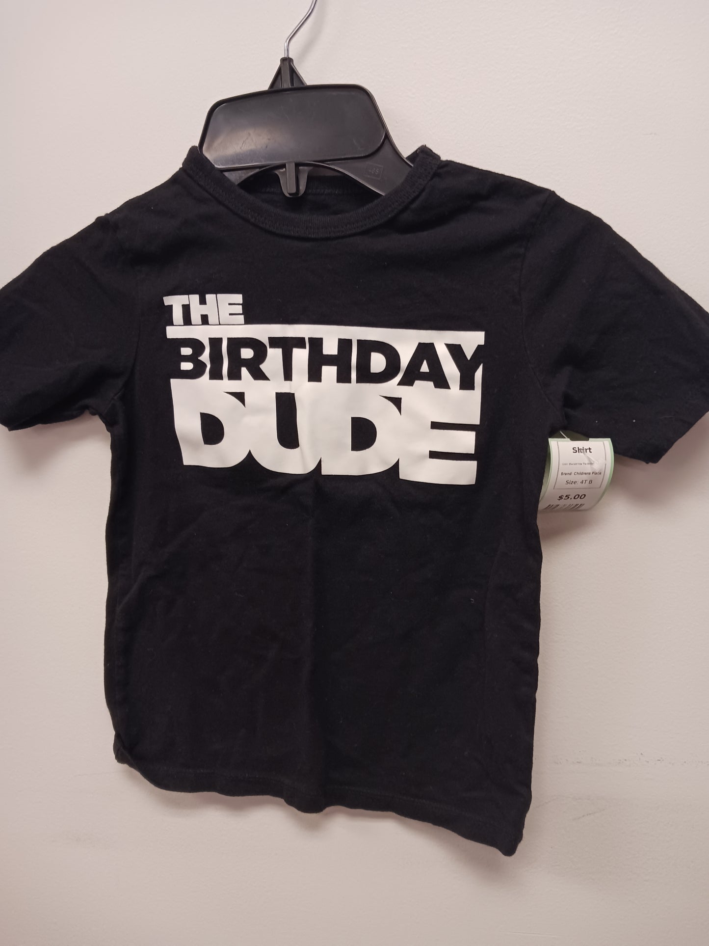 Black/White The Birthday Dude Childrens Place Shirt, 4T B