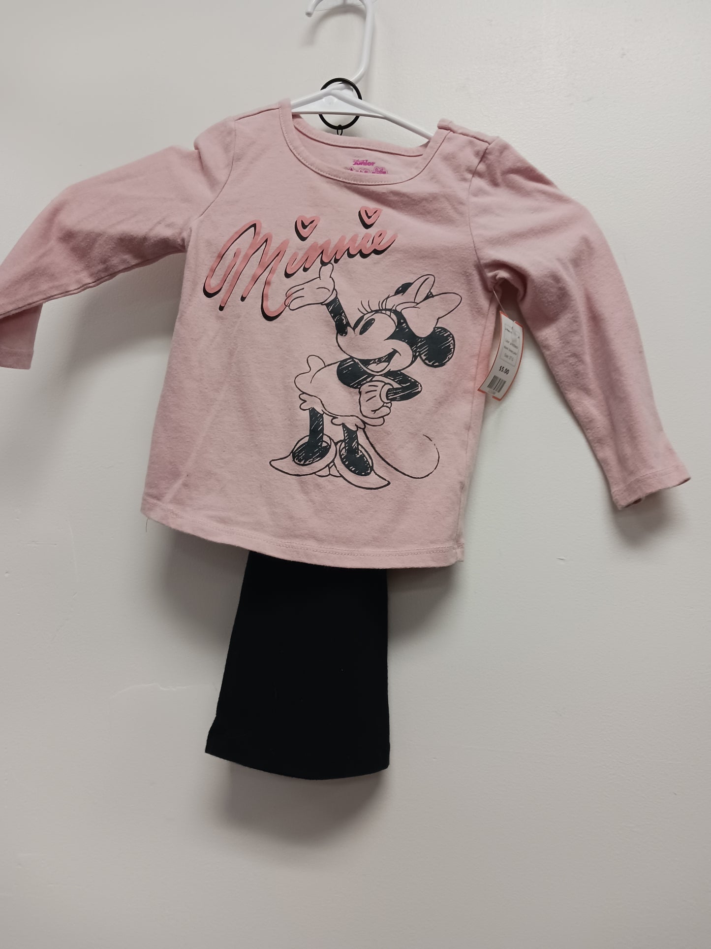 pink/black Disney Junior 2 Piece Minnie Outfit, 2T G