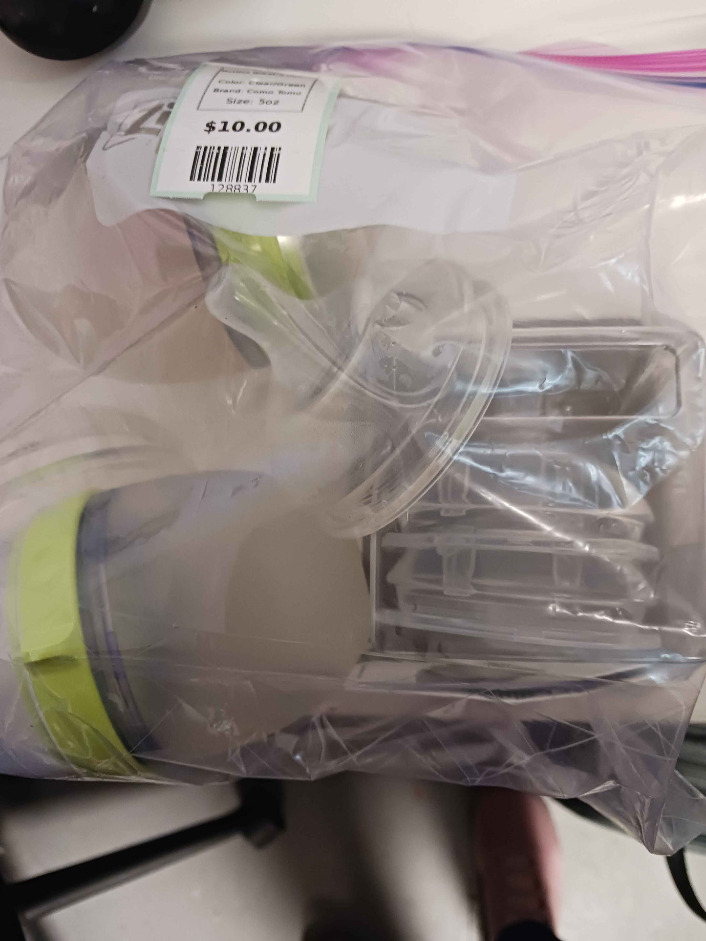 Clear/Green Como Tomo Bottles W/Extra Nipples, 5oz