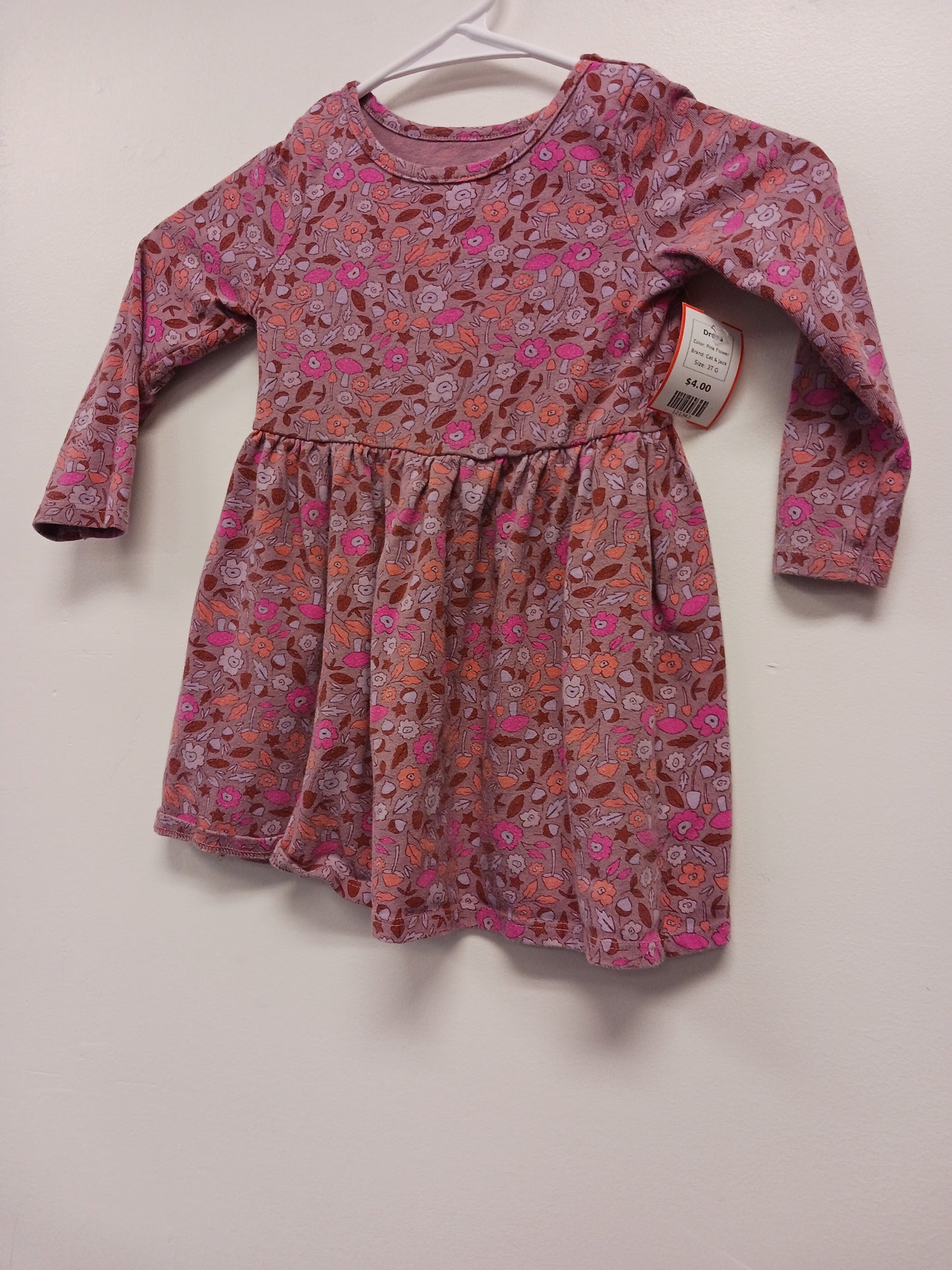 Pink Flower Cat & Jack Dress, 3T G